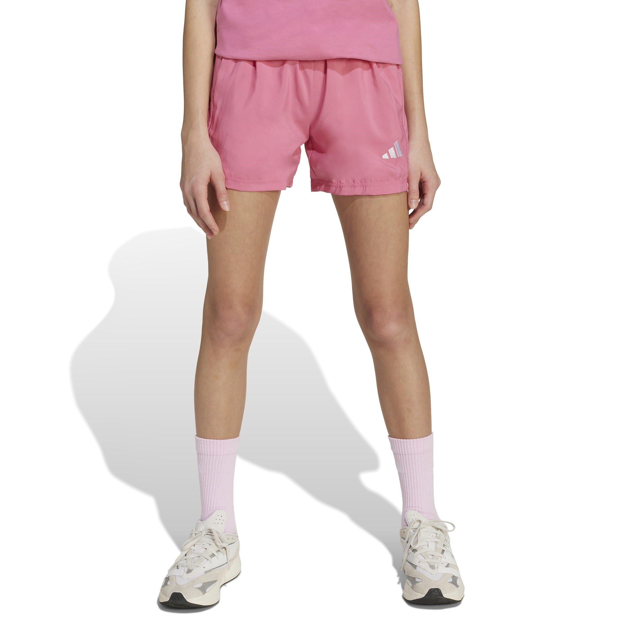 Pink Fusion/Wht - adidas - Essentials Climacool Juniors Shorts - 4