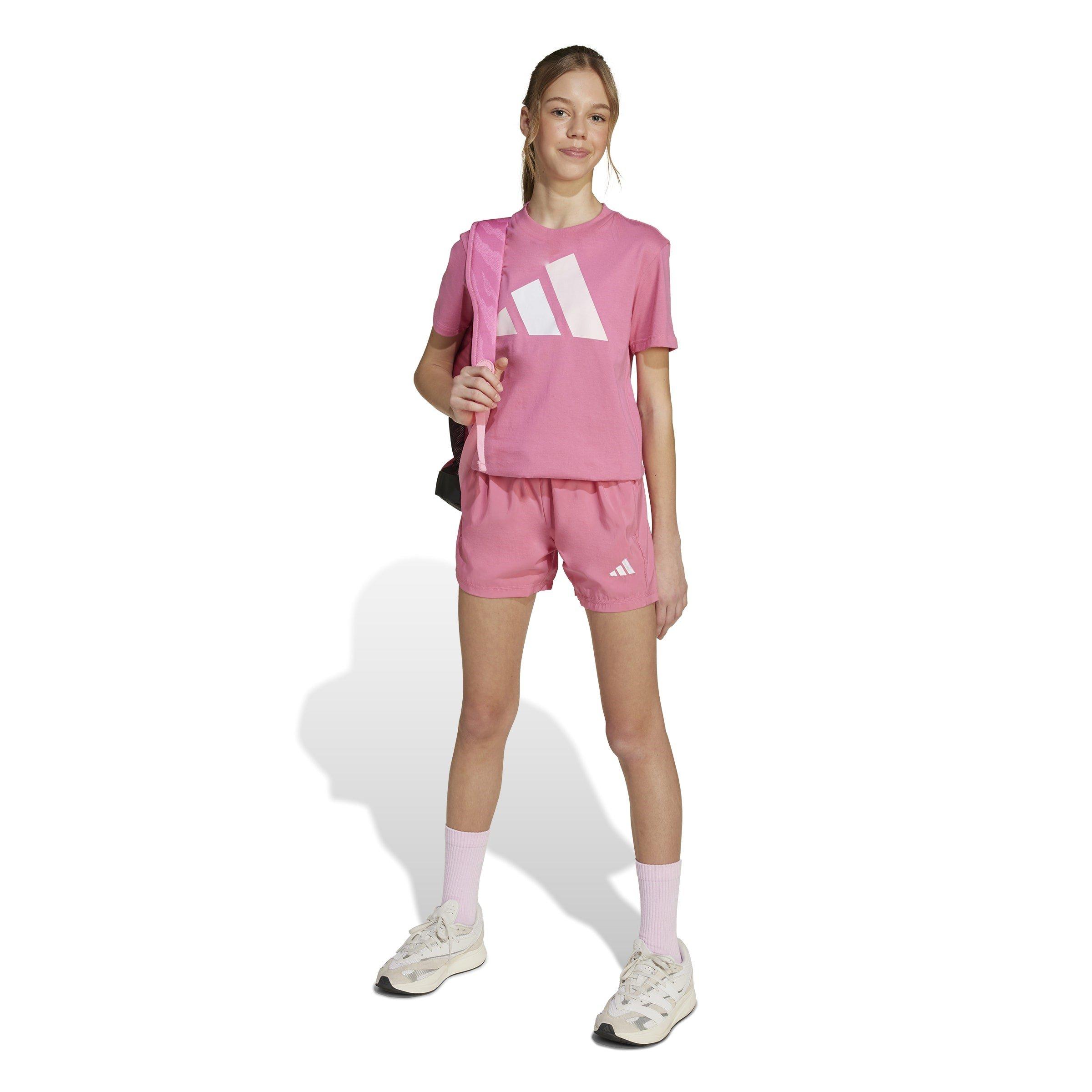 Pink Fusion/Wht - adidas - Essentials Climacool Juniors Shorts - 7