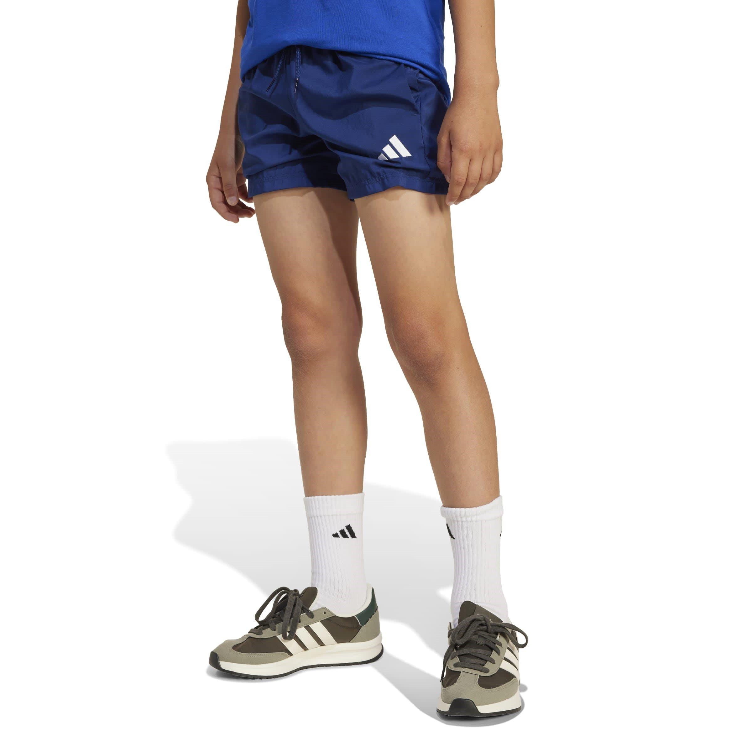 Dark Blue/White - adidas - Essentials Climacool Juniors Shorts - 4