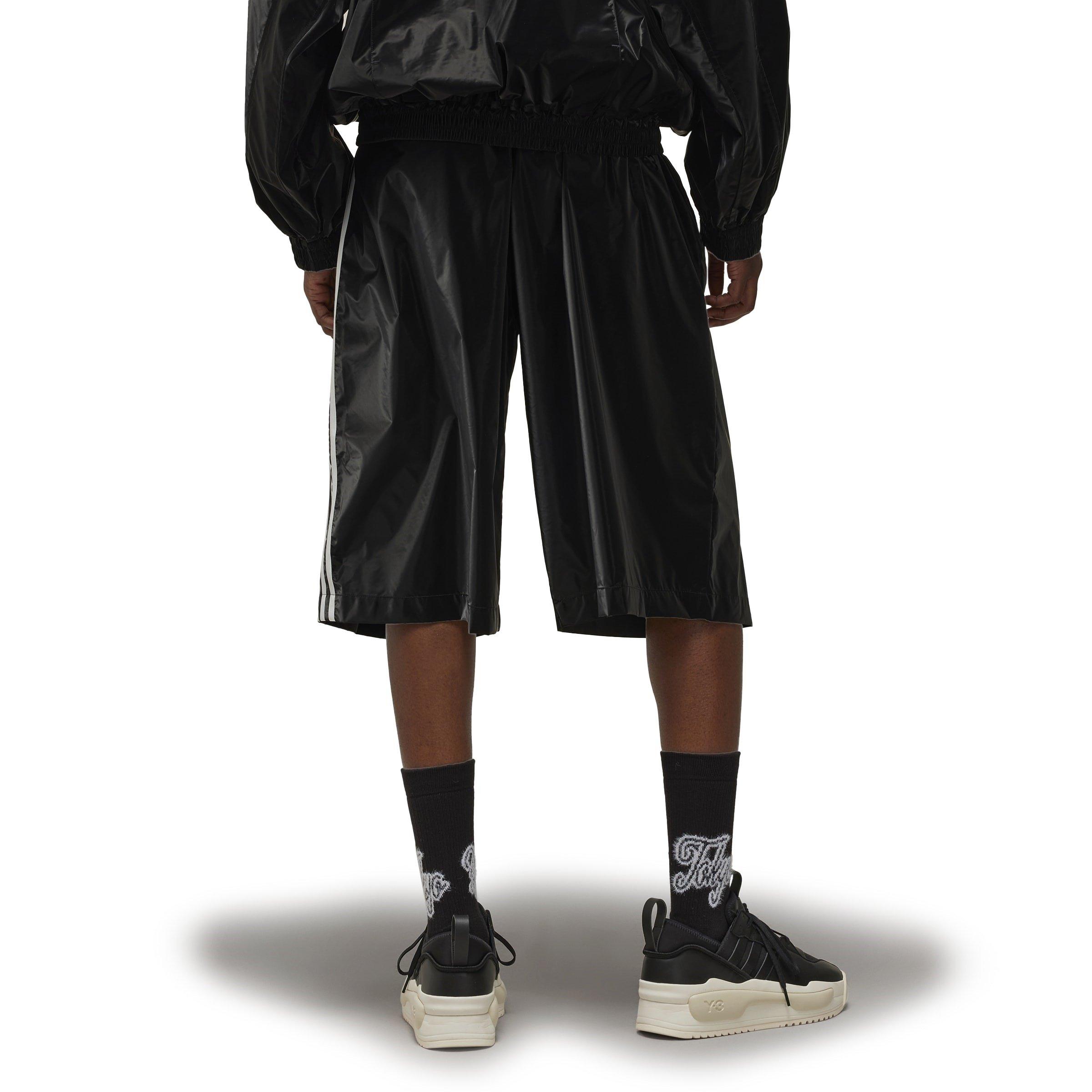 Black - Y3 - 3-Stripe Gloss Shorts - 3