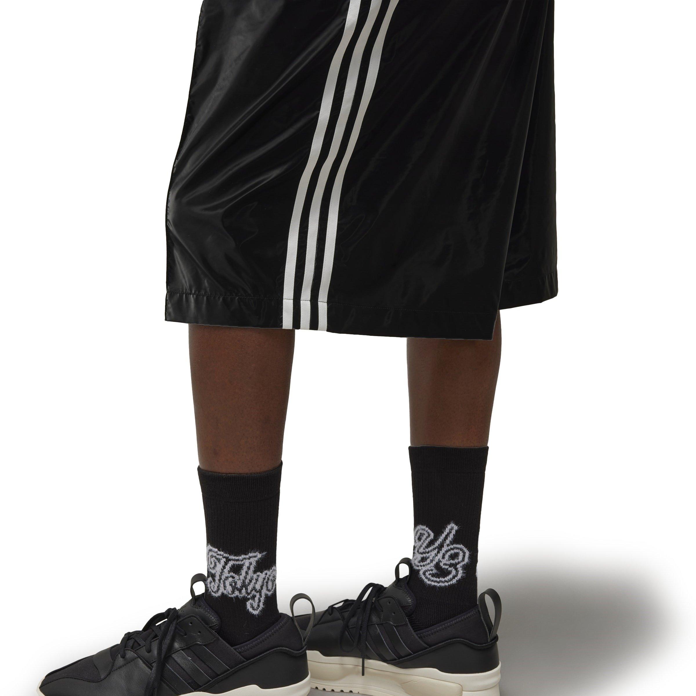 Black - Y3 - 3-Stripe Gloss Shorts - 5