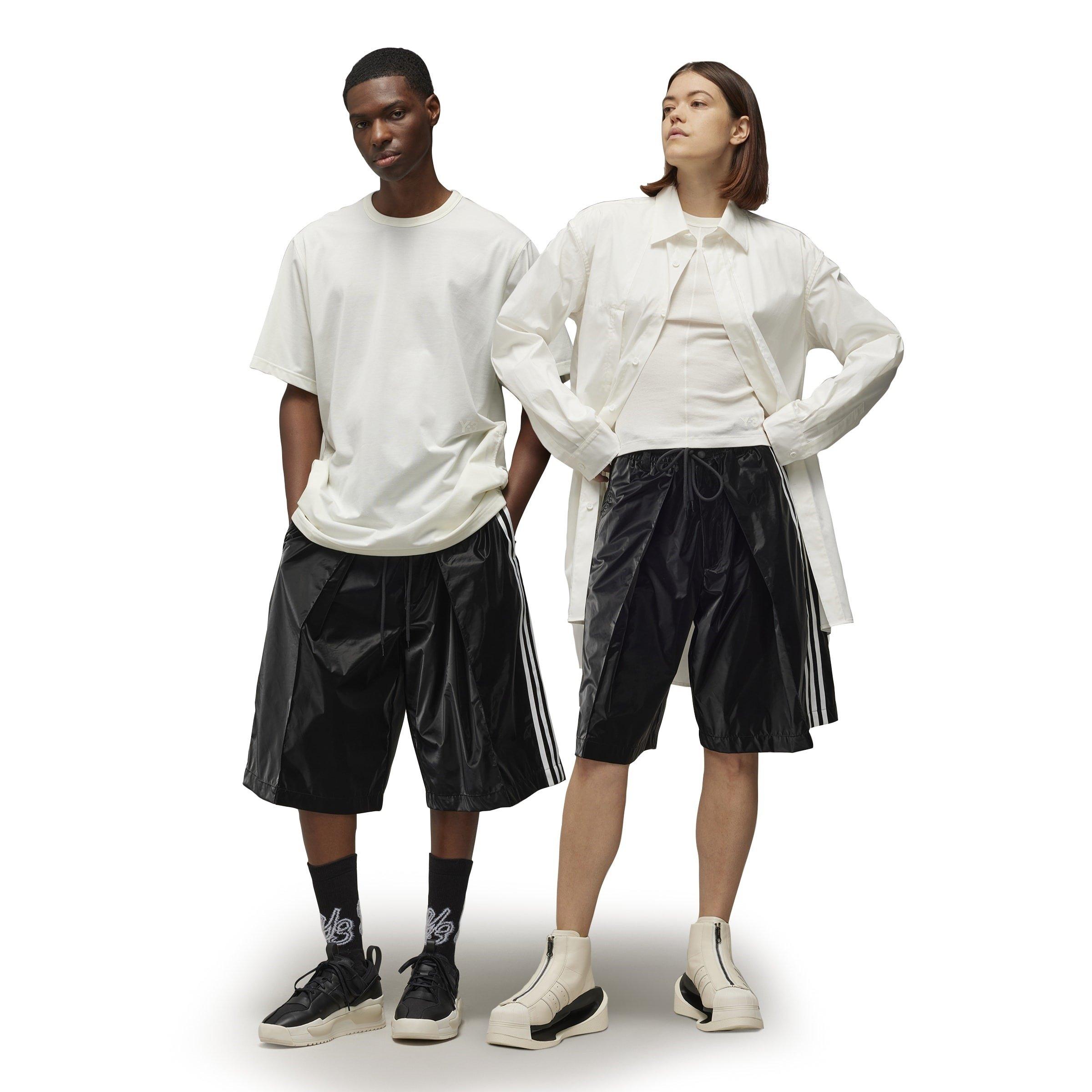 Black - Y3 - 3-Stripe Gloss Shorts - 7
