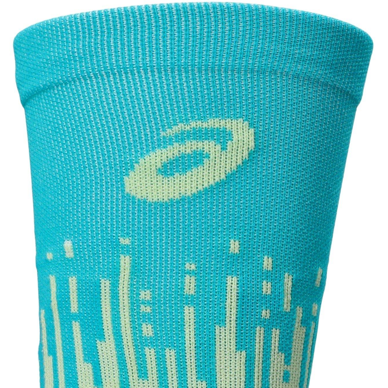 Yel/Aqua - Asics - Perform Running Crew Socks - 3