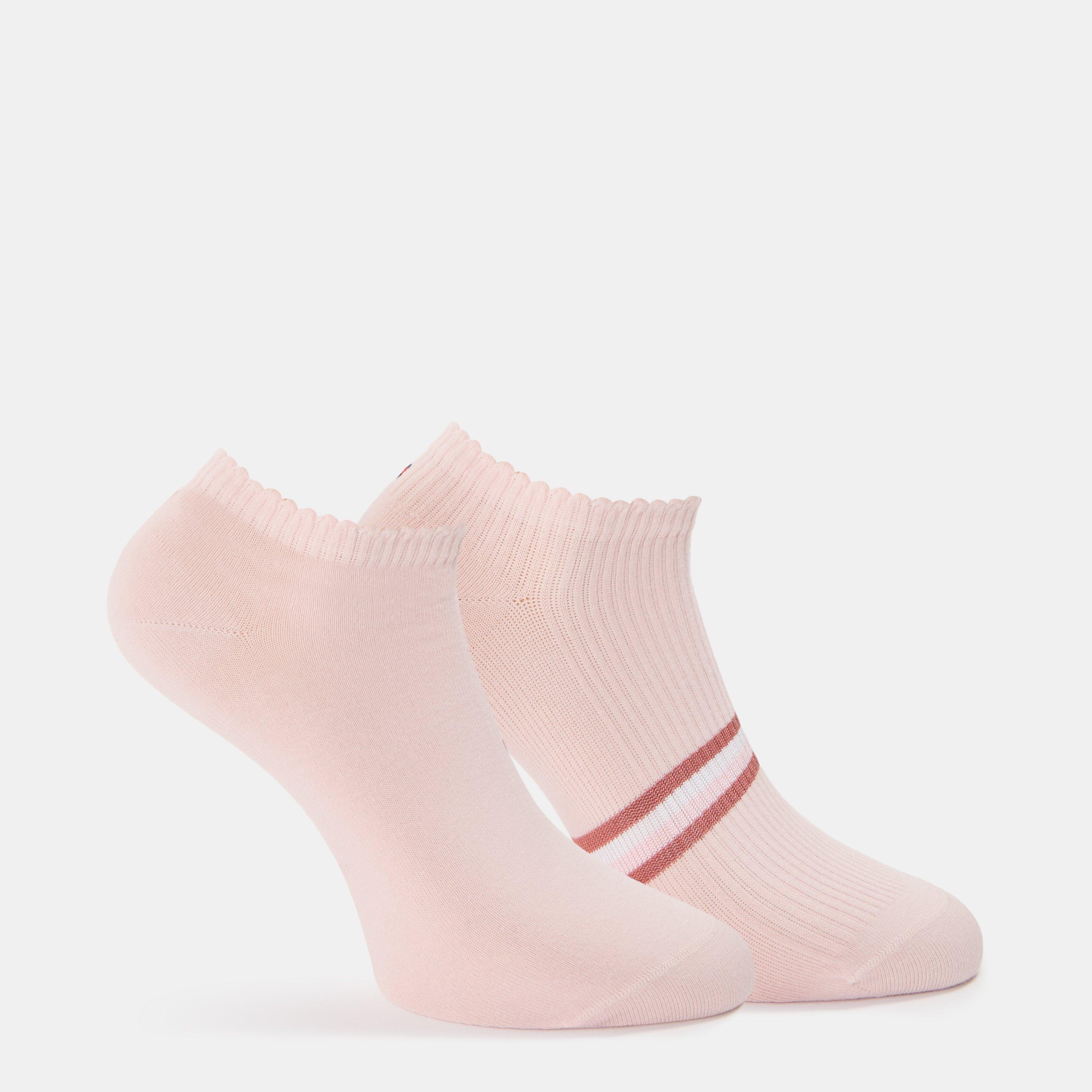 Rosa - Tommy Hilfiger - Women's 2 Pack Rib Low Trainer Socks - 1