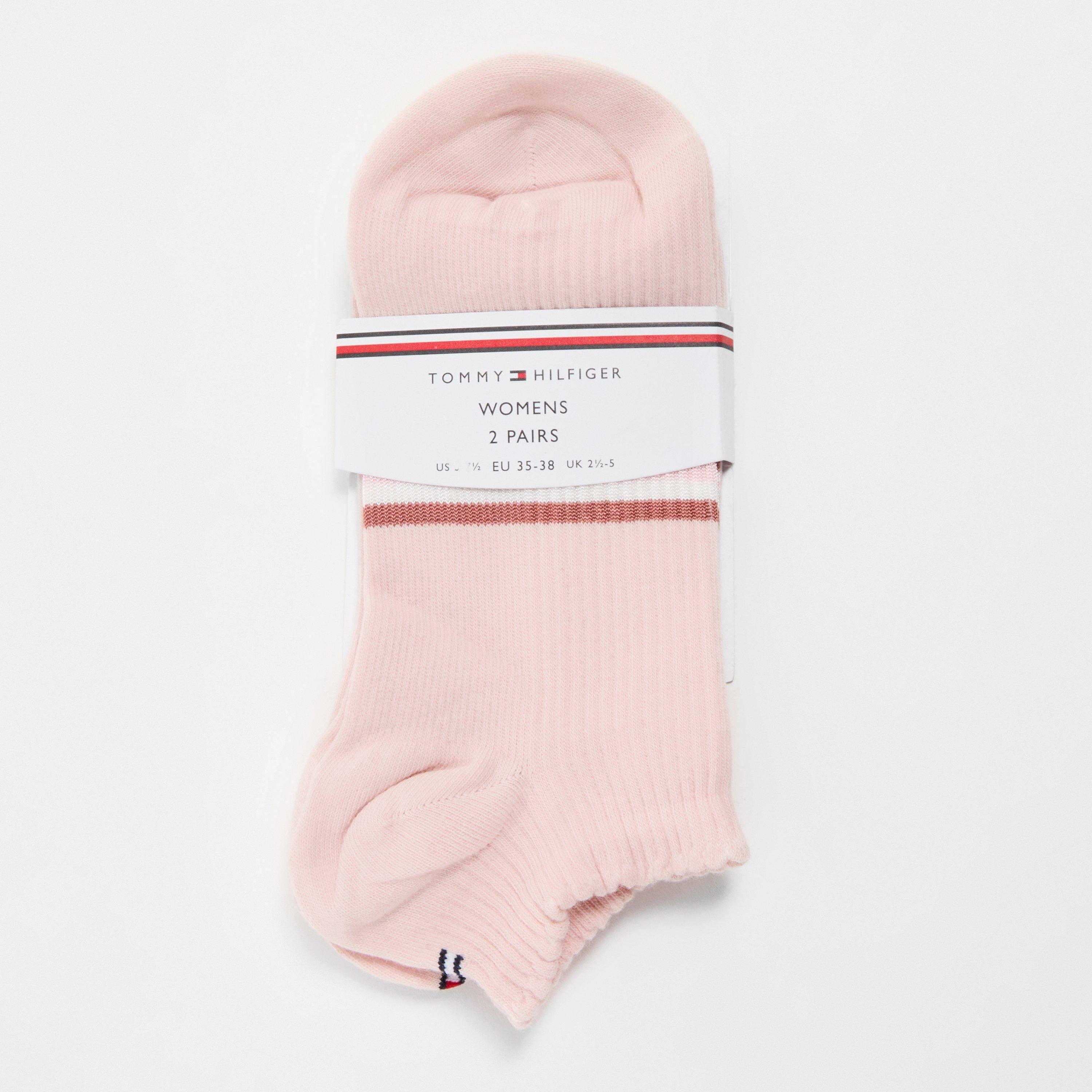 Rosa - Tommy Hilfiger - Women's 2 Pack Rib Low Trainer Socks - 2