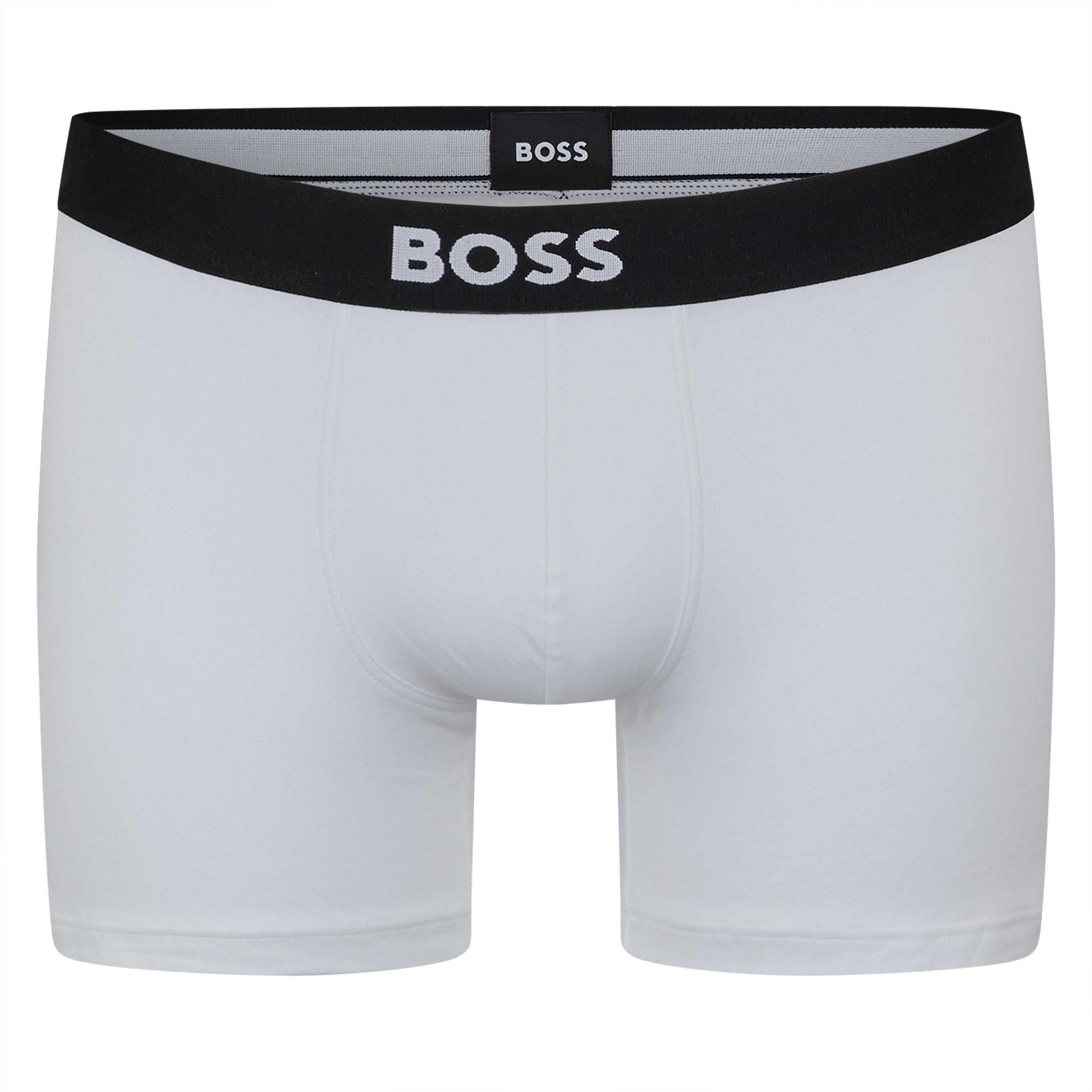 Boss Men's Boxer Briefs - White 100 - Large