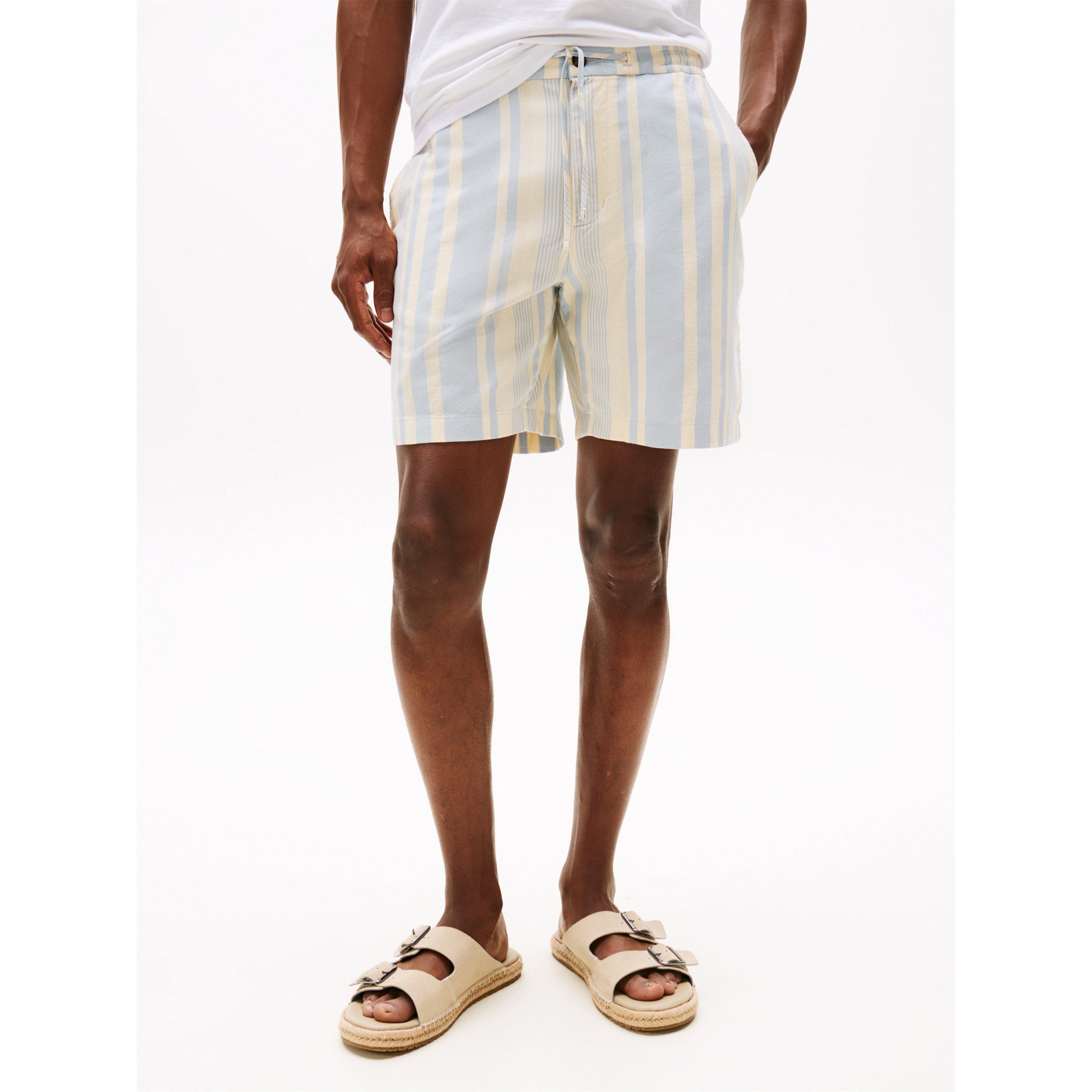 Breezy Blue 0A4 - Tommy Hilfiger - Men's Woven Stripe Tracksuit Shorts - 2