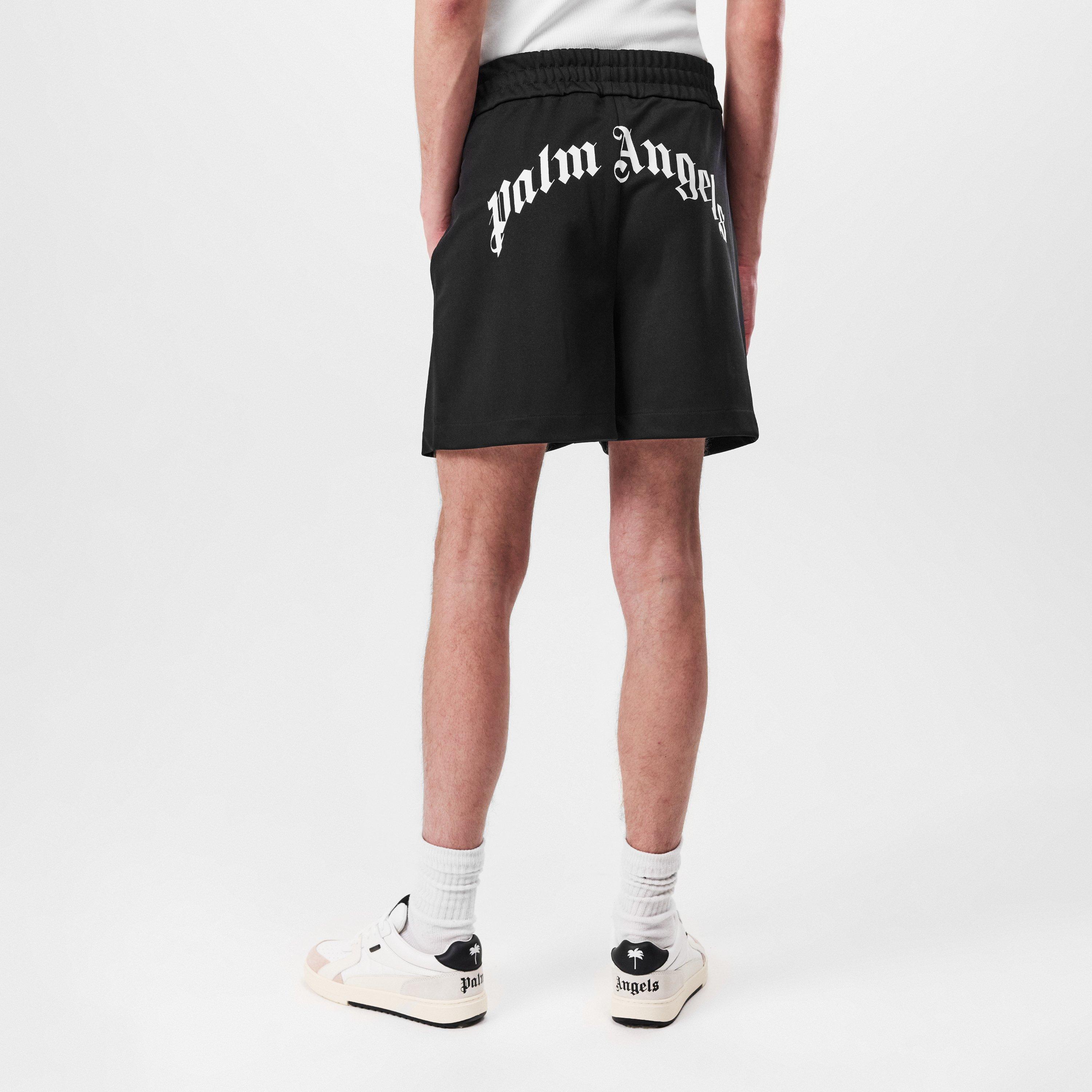 Black - Palm Angels - Logo Track Shorts - 4