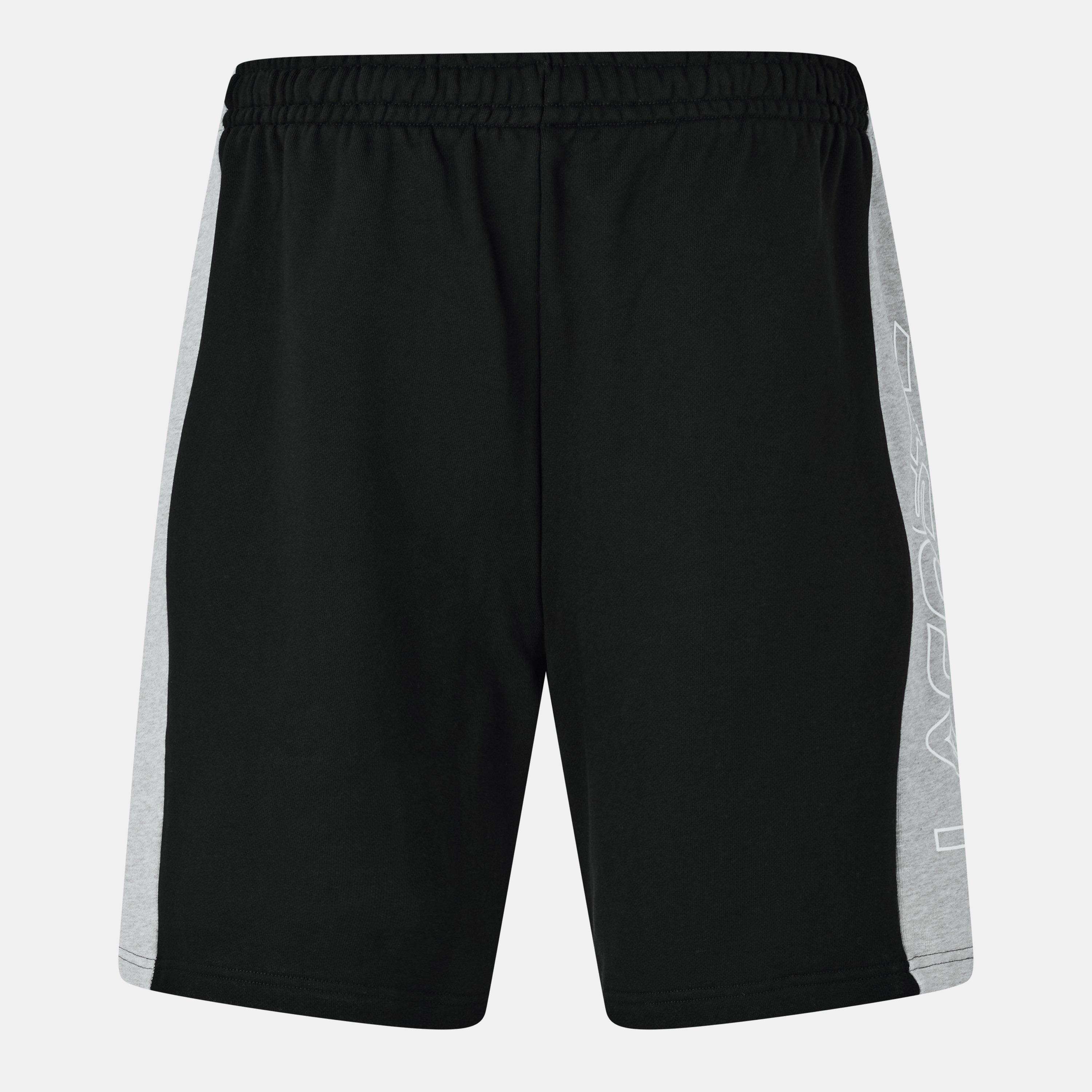 Black/Silver - Lacoste - Men's Black Woven Tracksuit Shorts - 2