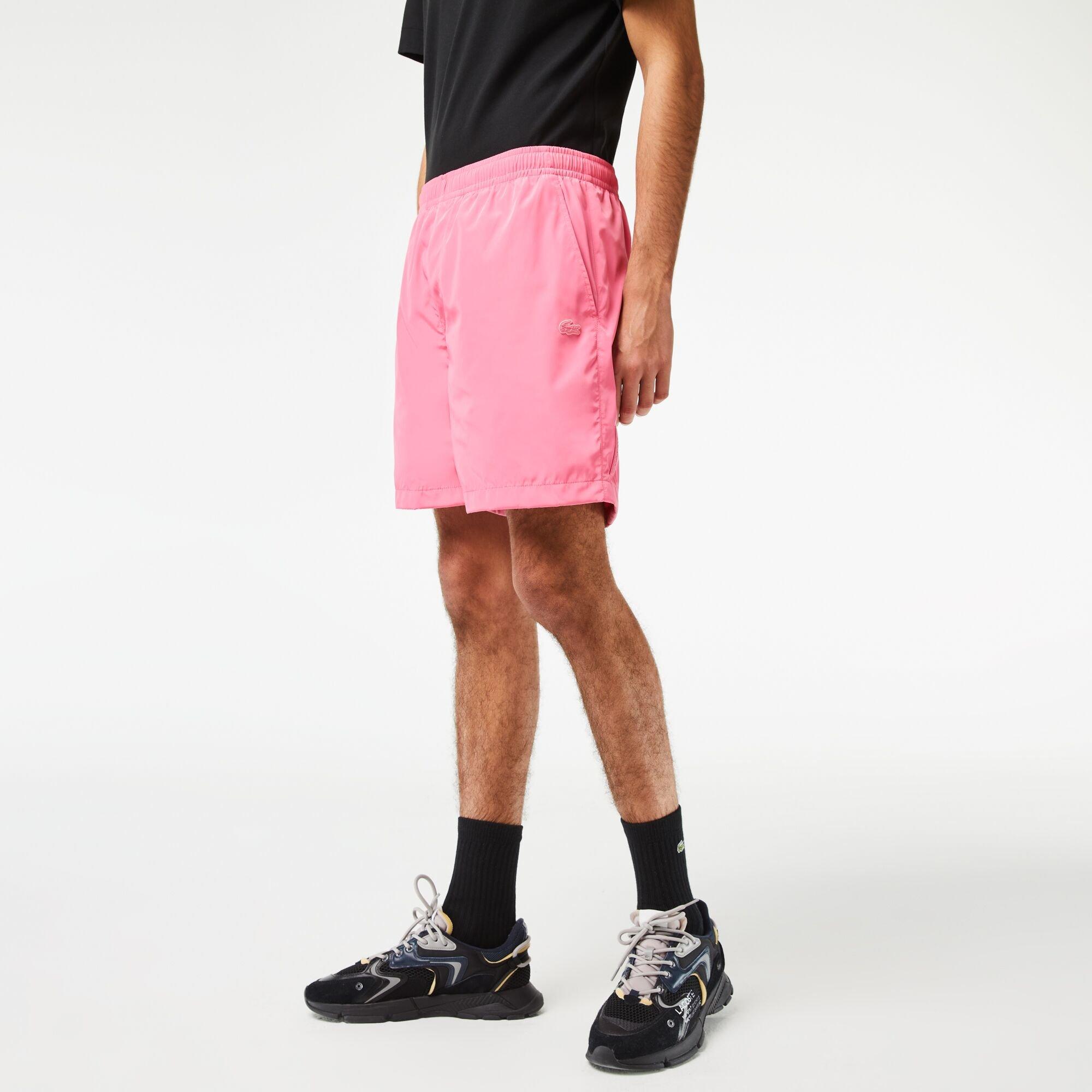 Reseda Pink - Lacoste - Men's Showerproof Woven Tracksuit Shorts - 2