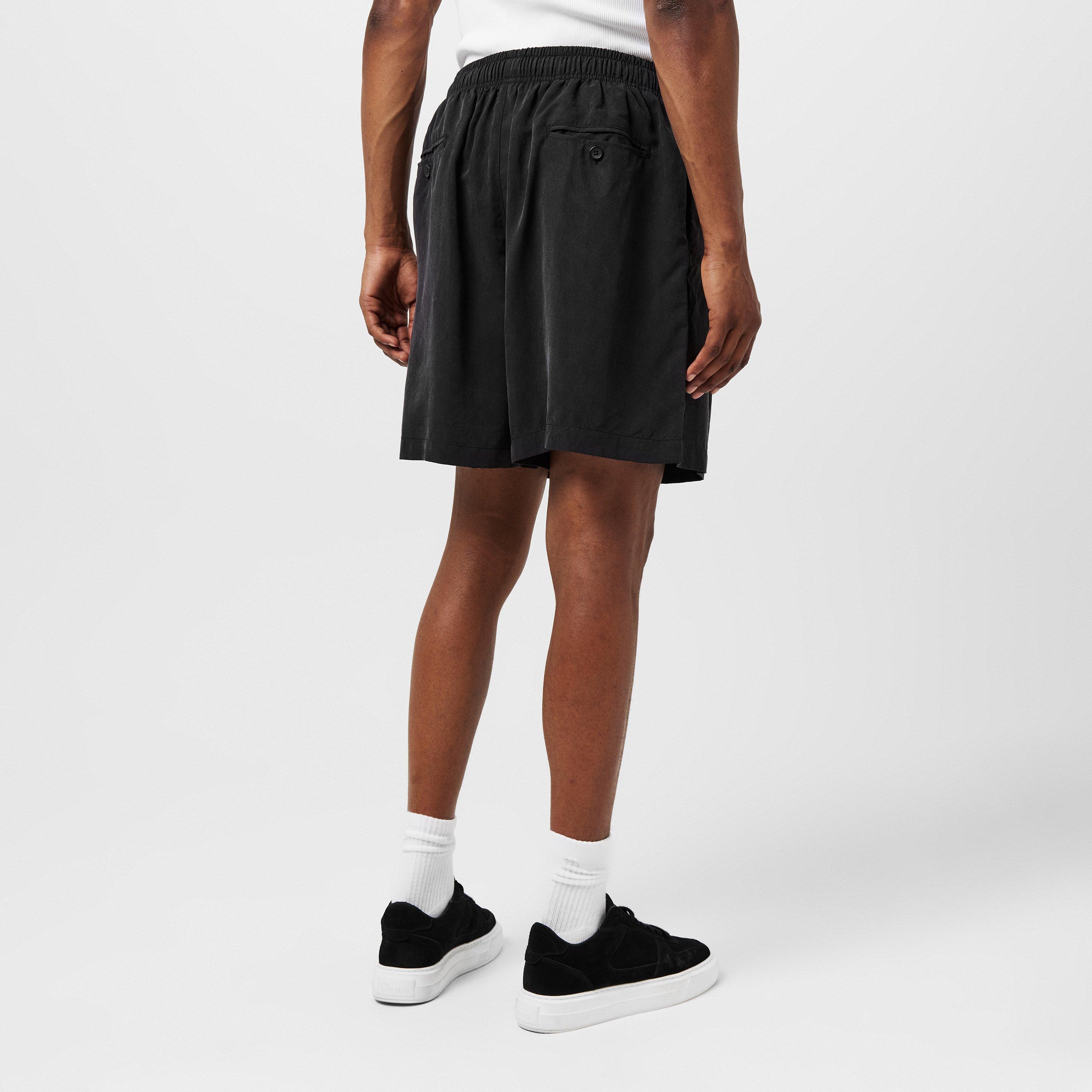 Black - MKI MIYUKI ZOKU - Men's Cupro Woven Tracksuit Shorts - 4