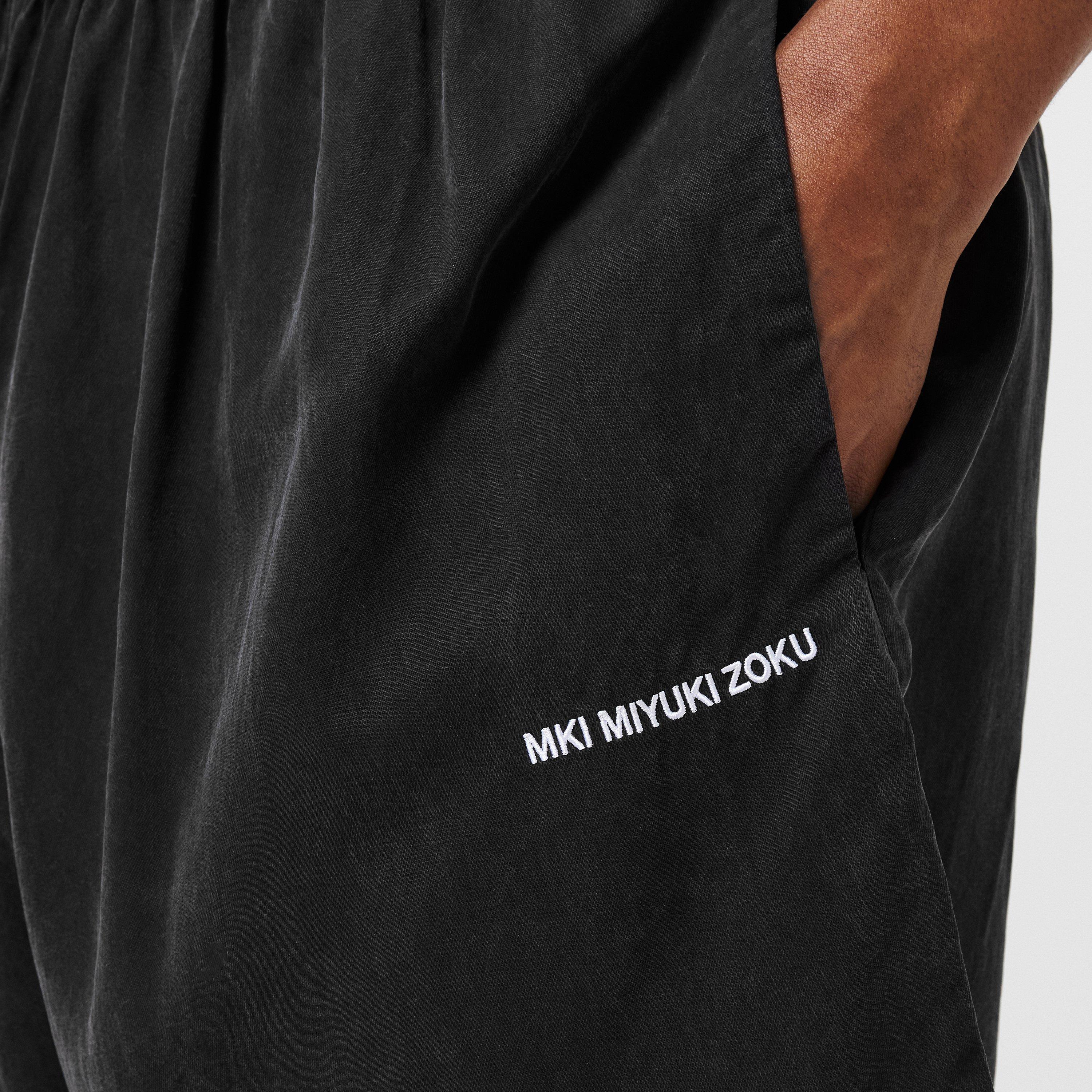 Black - MKI MIYUKI ZOKU - Men's Cupro Woven Tracksuit Shorts - 5