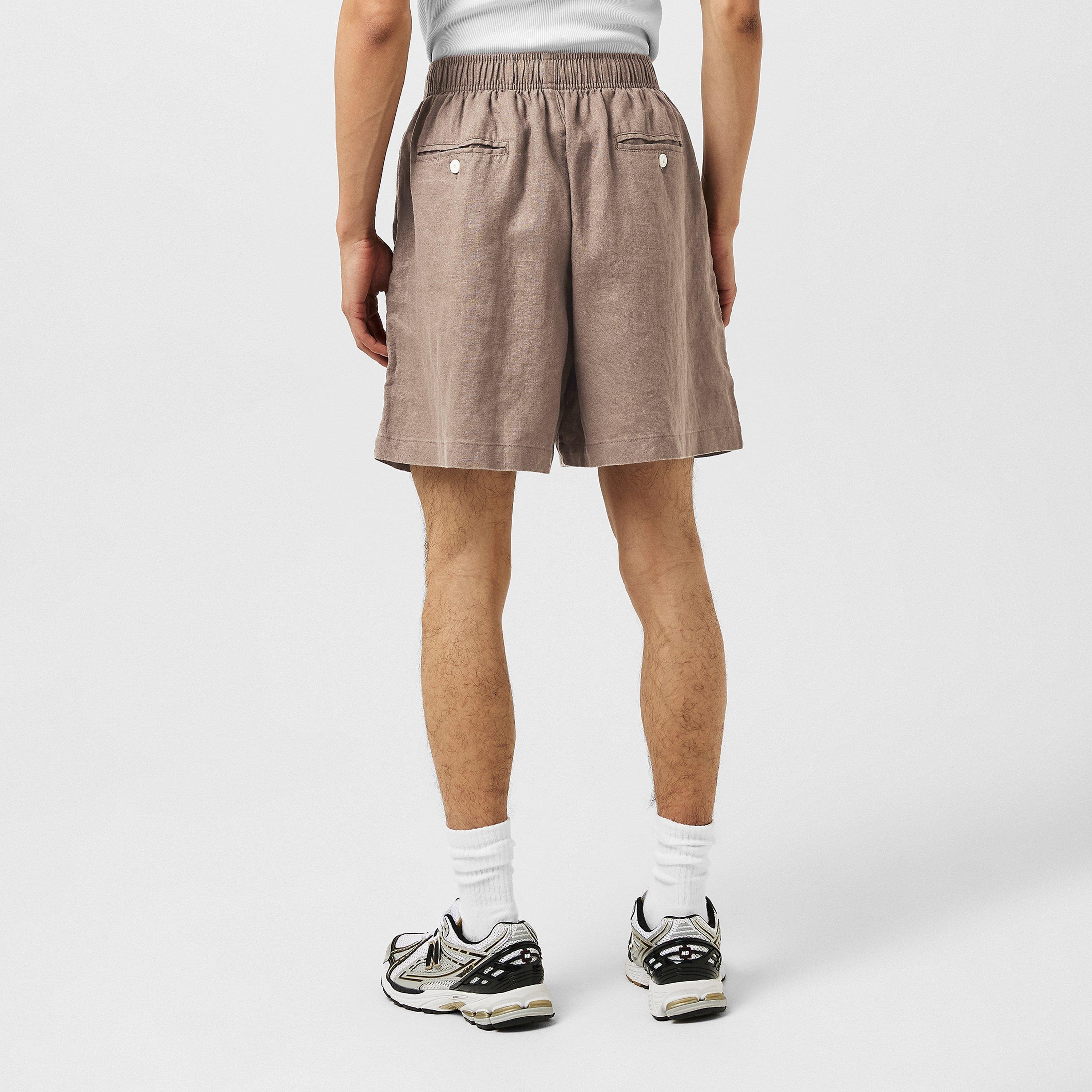 Mushroom - MKI MIYUKI ZOKU - Men's Linen Woven Tracksuit Shorts - 4