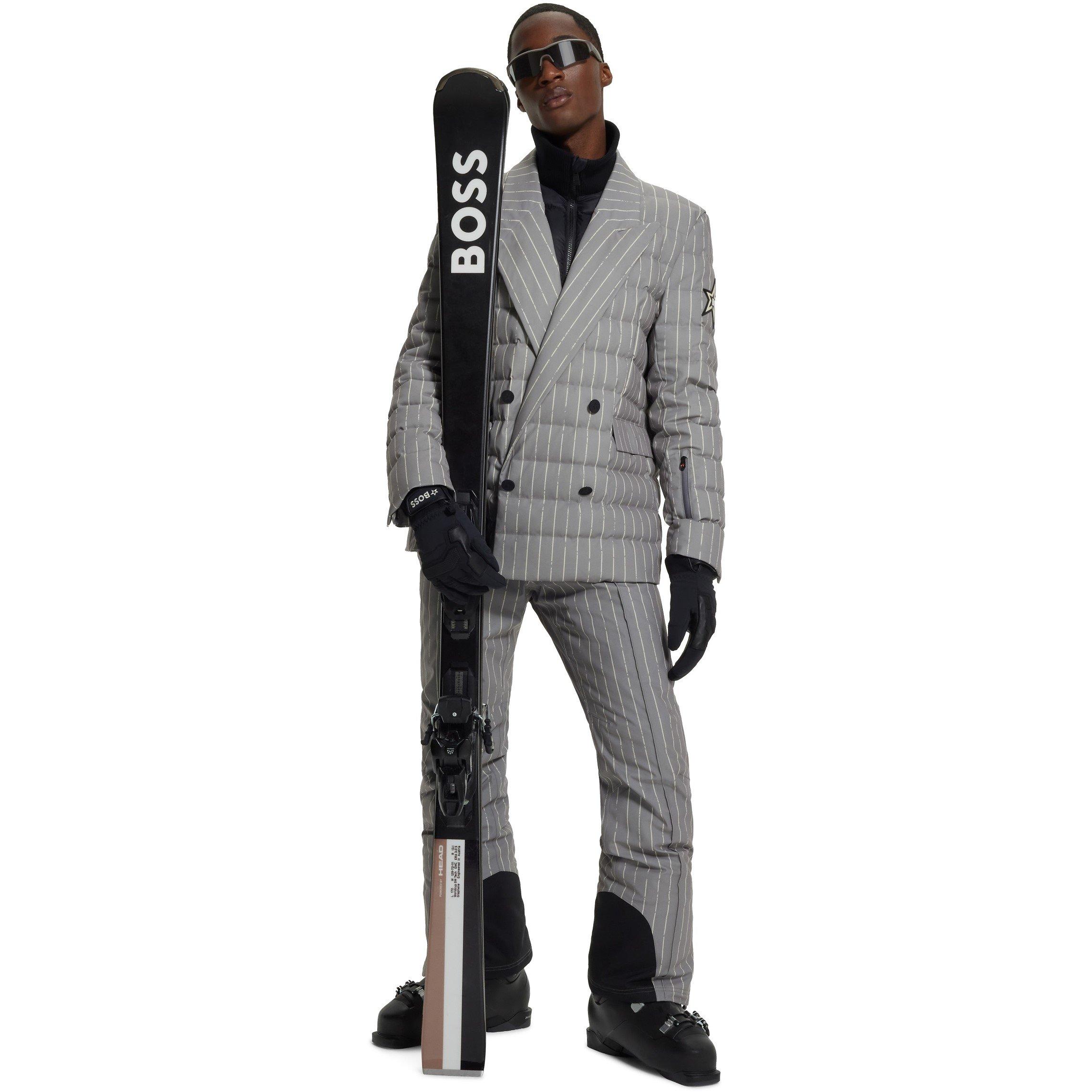 Grey - Boss - Men's Water-Resistant Streamlined Fit Ski Trousers - 4