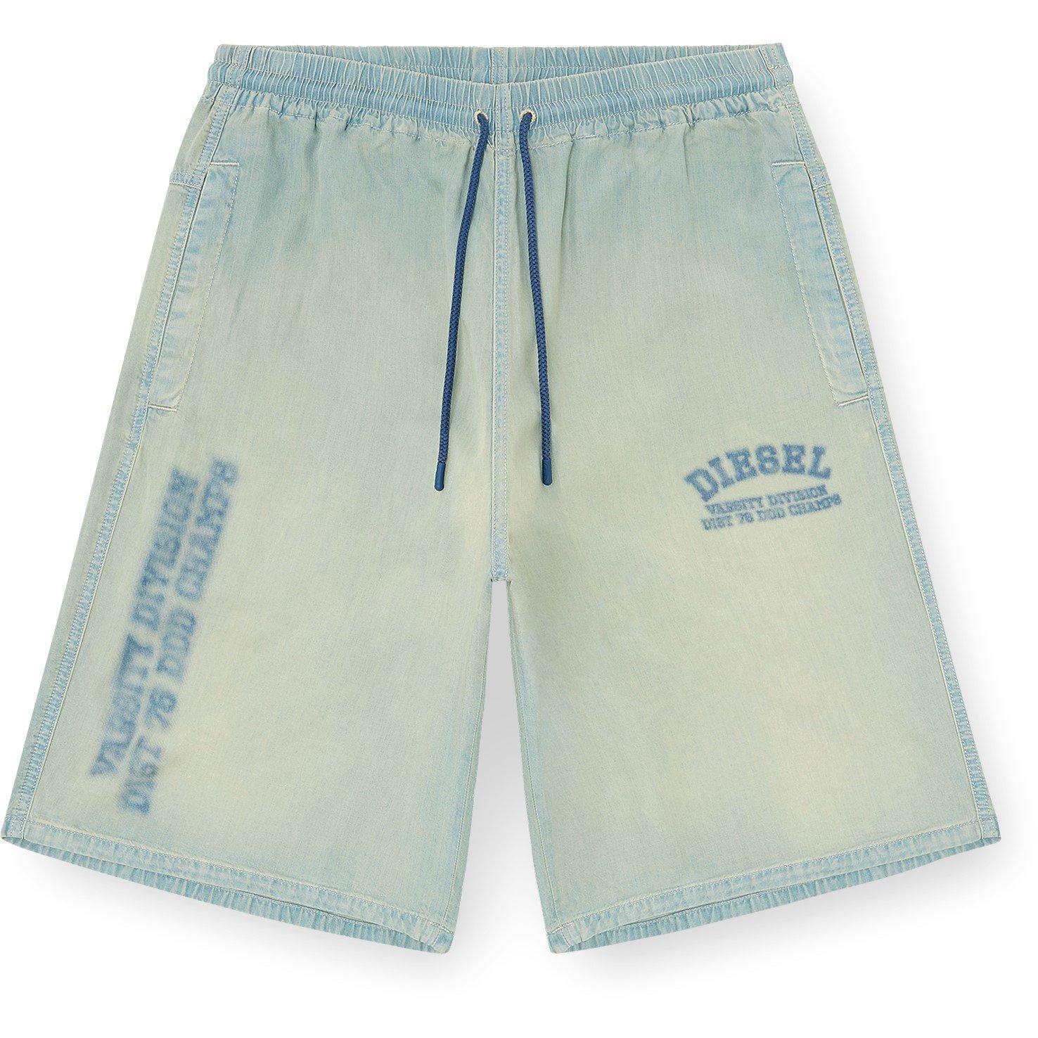 Light Blue - Diesel - Men's Woven Tracksuit Shorts - 1