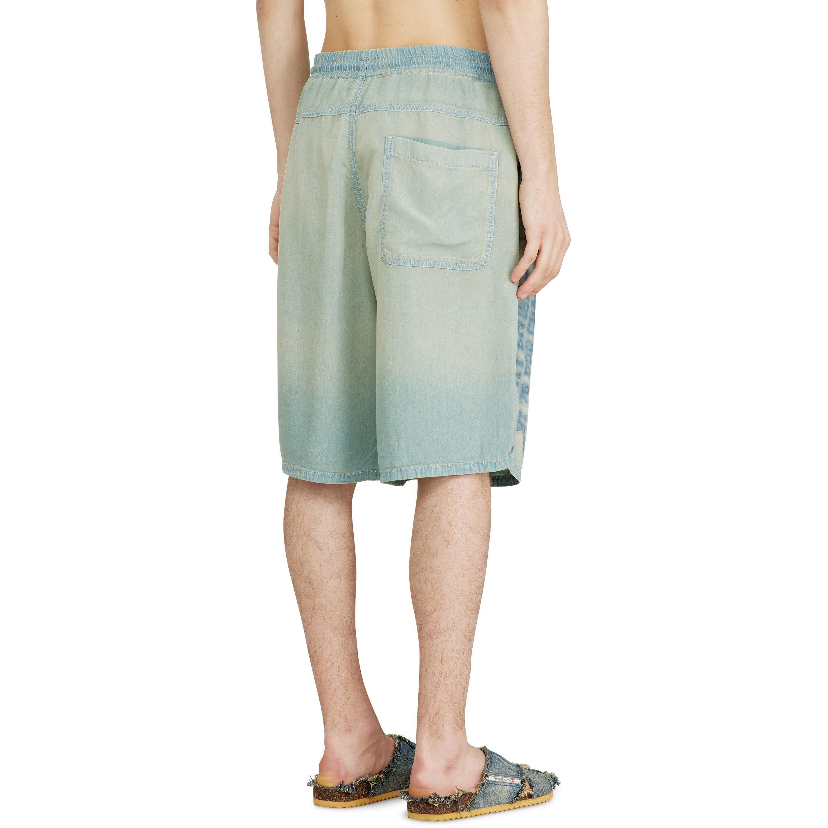 Light Blue - Diesel - Men's Woven Tracksuit Shorts - 2