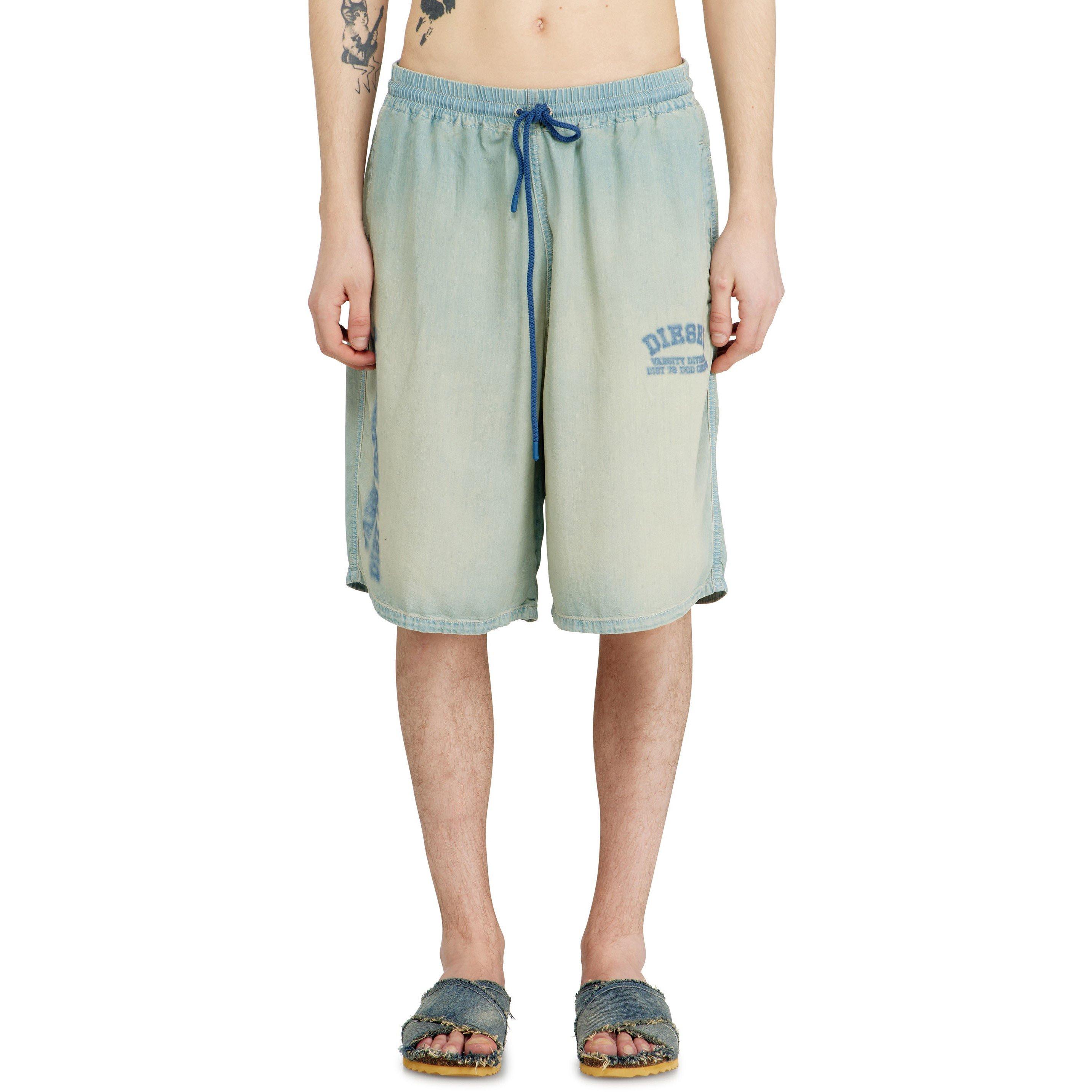 Light Blue - Diesel - Men's Woven Tracksuit Shorts - 3