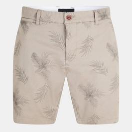 Brave Soul Shorts with Leaf Print