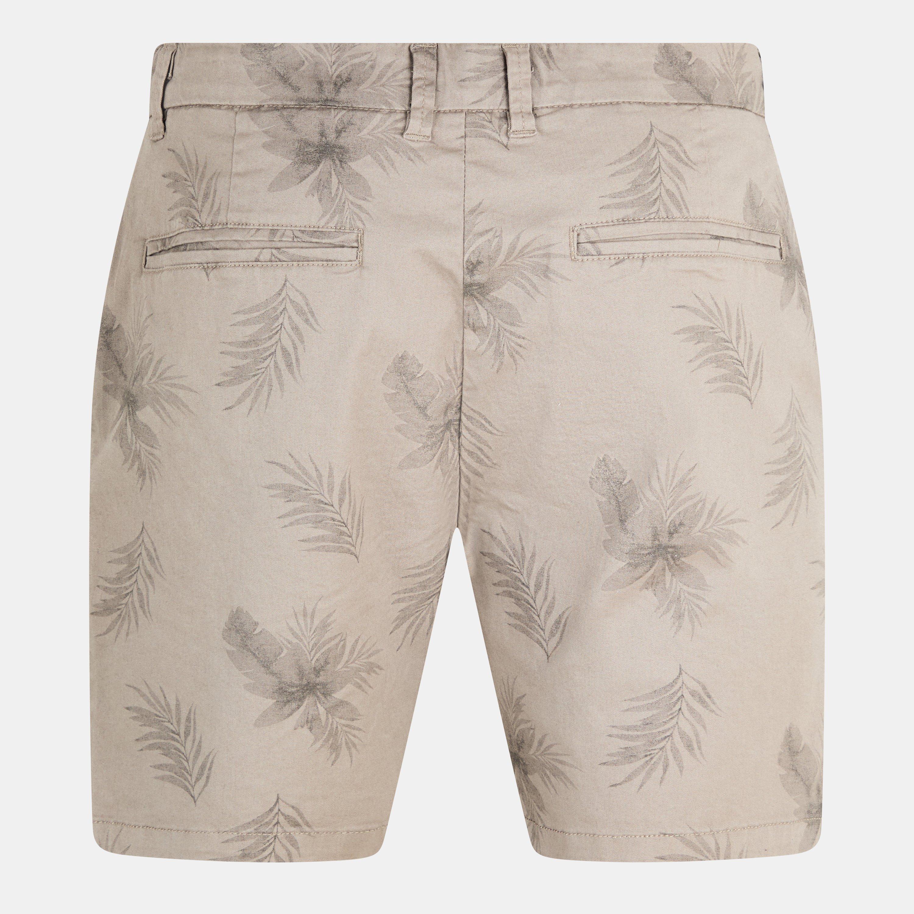 Grey Print - Brave Soul - Shorts with Leaf Print - 2