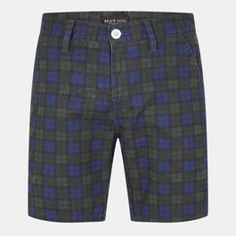 Brave Soul Print Cotton Twill Shorts