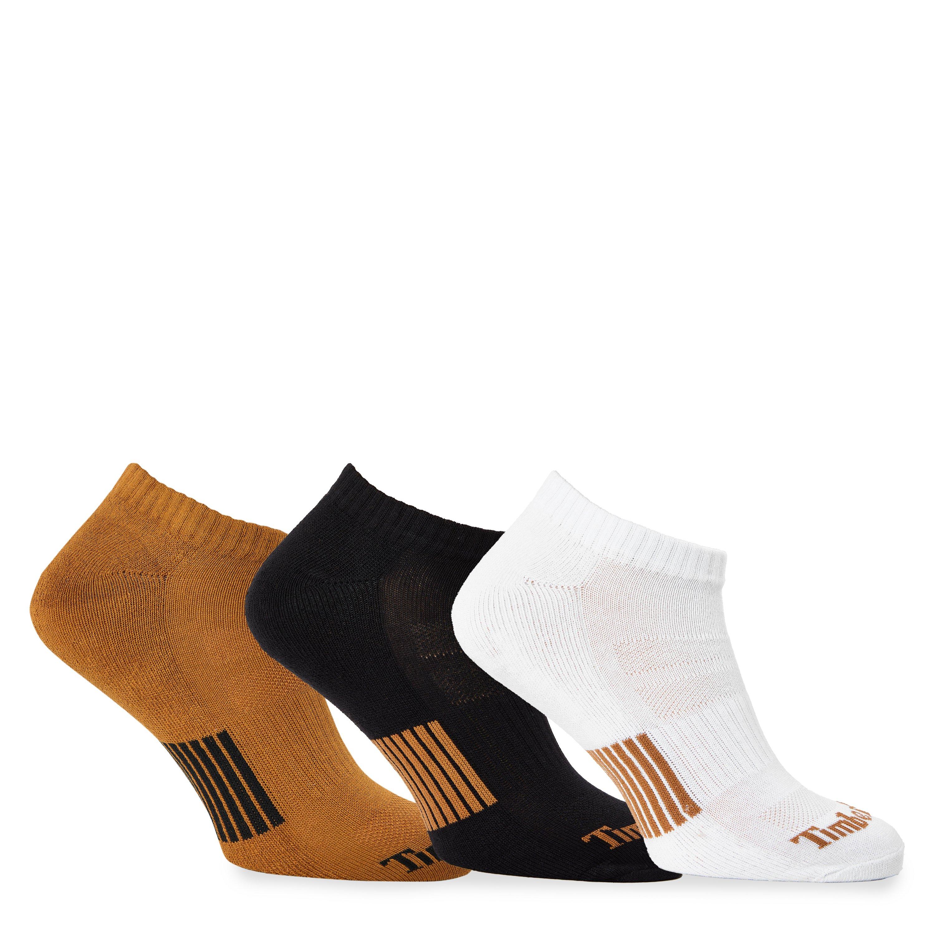 Wheat - Timberland - Men's 3P DbLogo NShow Invisible Socks - 1