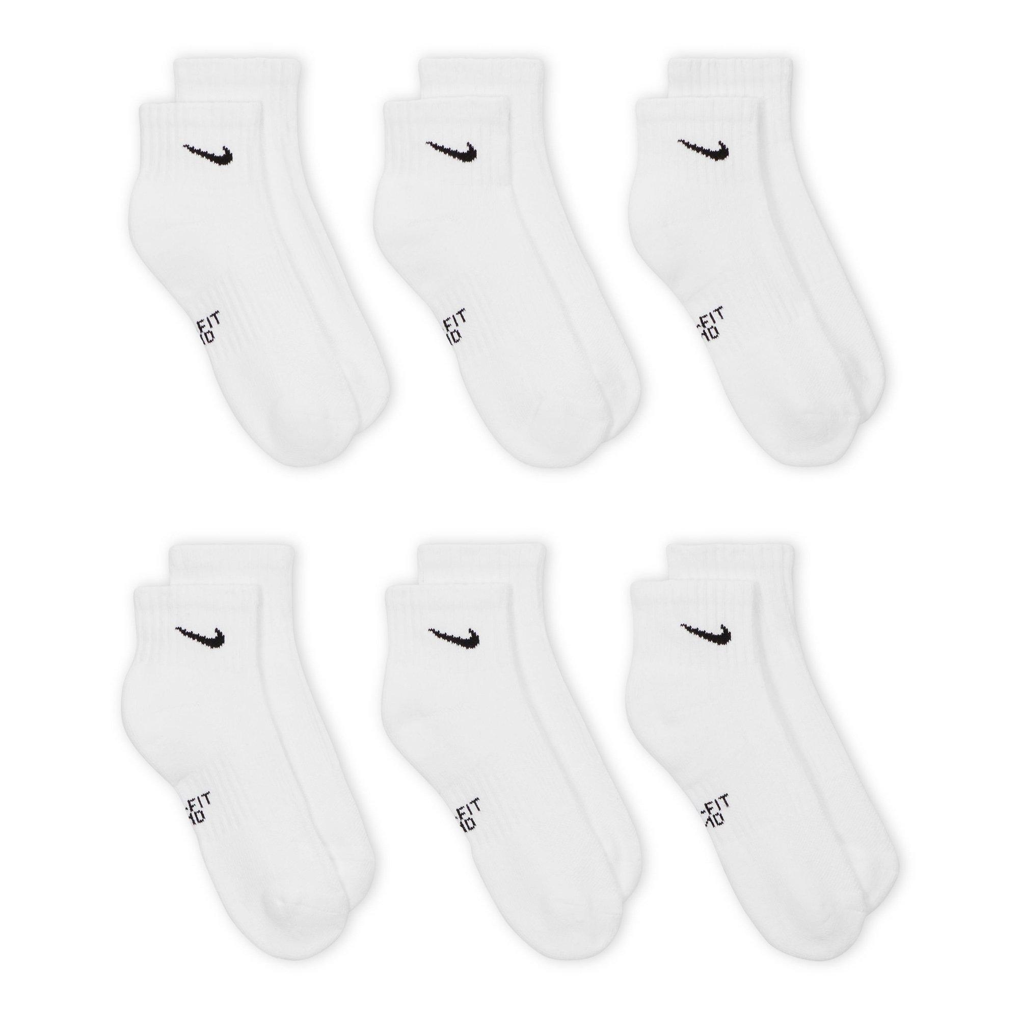 White/Black - Nike - Everyday Juniors Cushioned Ankle Socks 6 Pairs - 2