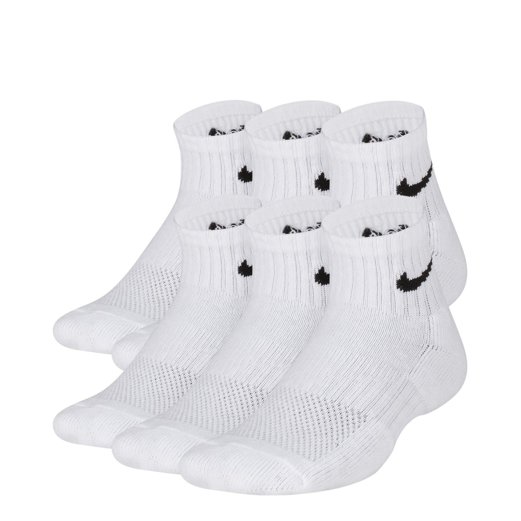 White/Black - Nike - Everyday Juniors Cushioned Ankle Socks 6 Pairs - 3