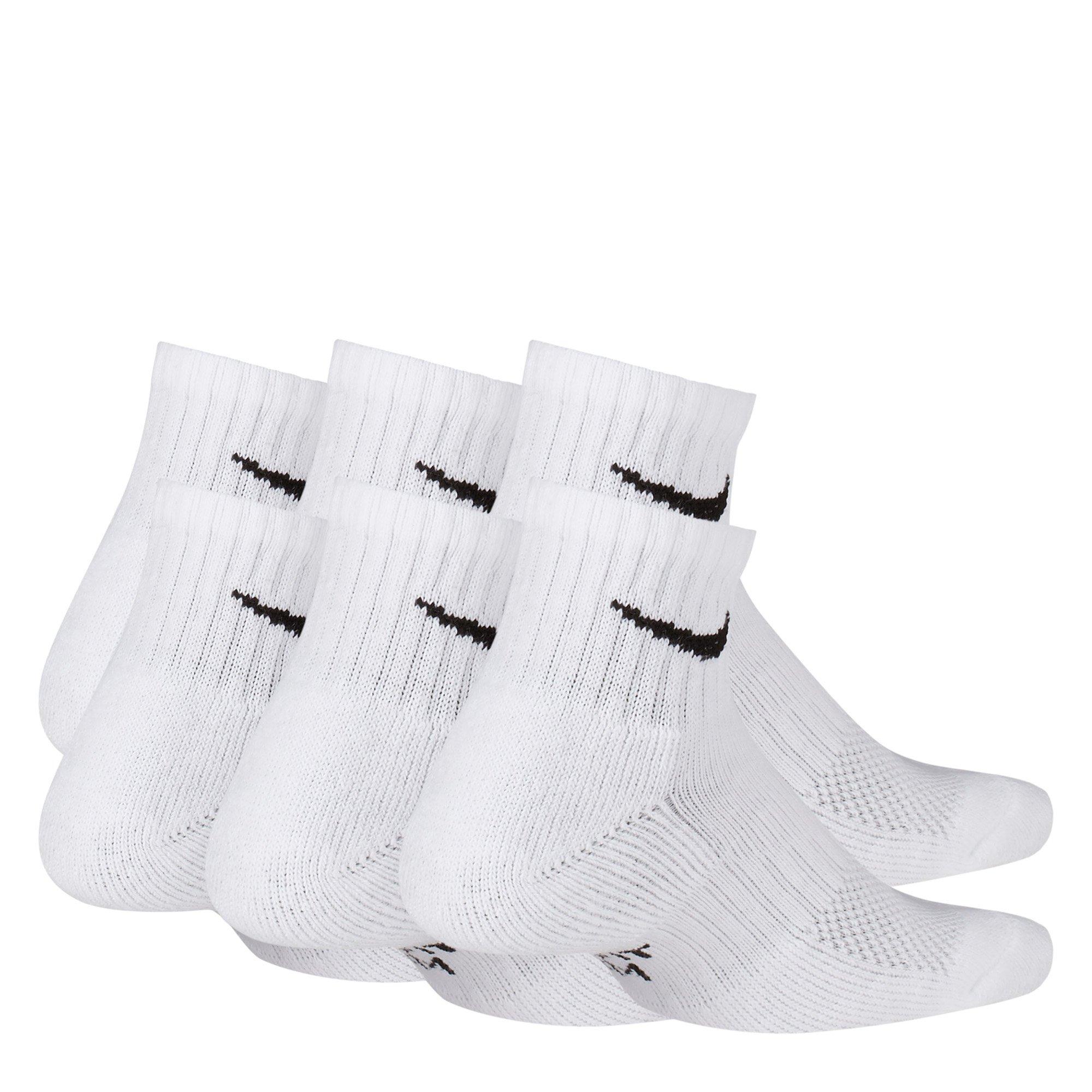White/Black - Nike - Everyday Juniors Cushioned Ankle Socks 6 Pairs - 4