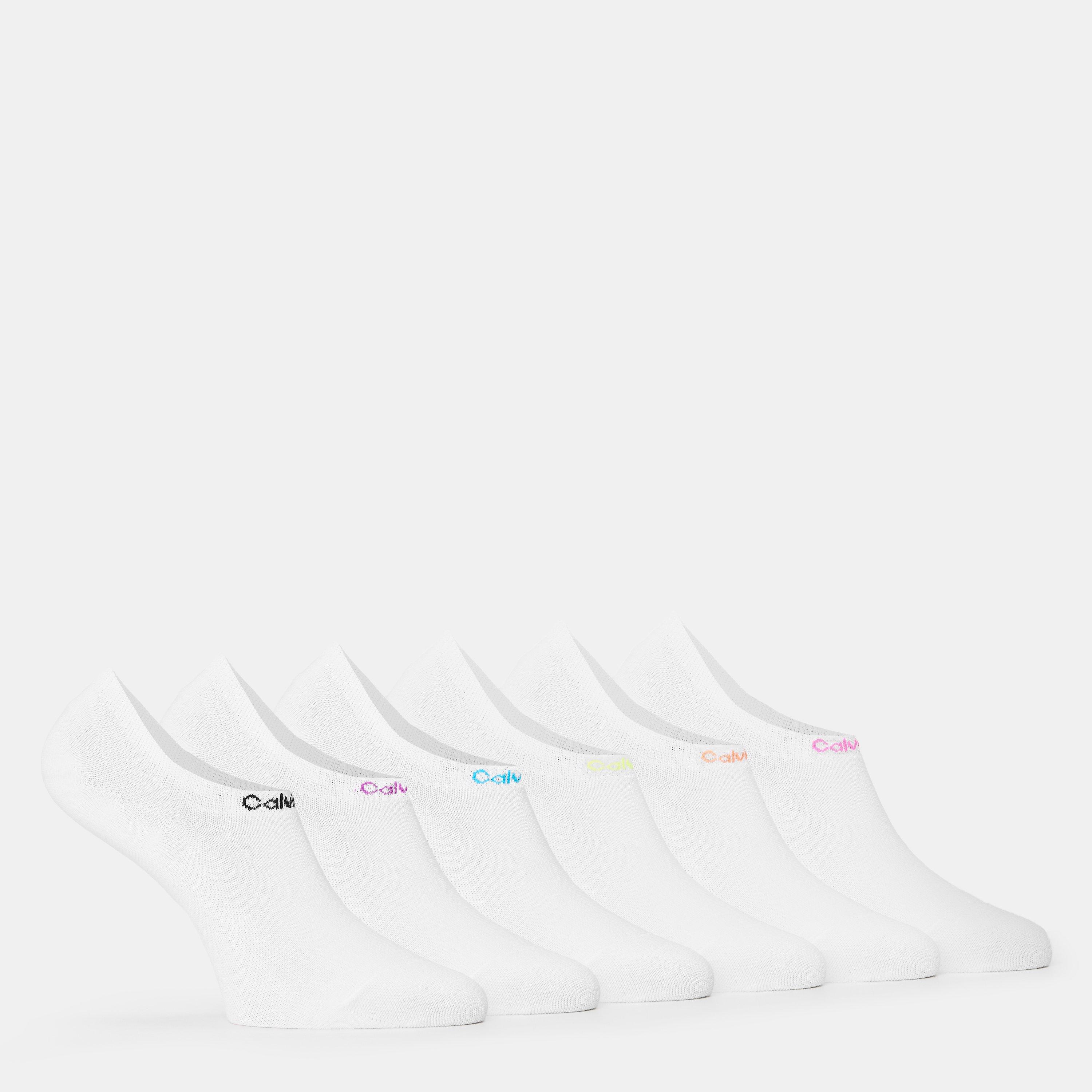 White - Calvin Klein - Women's Invisible Trainer Socks - 1