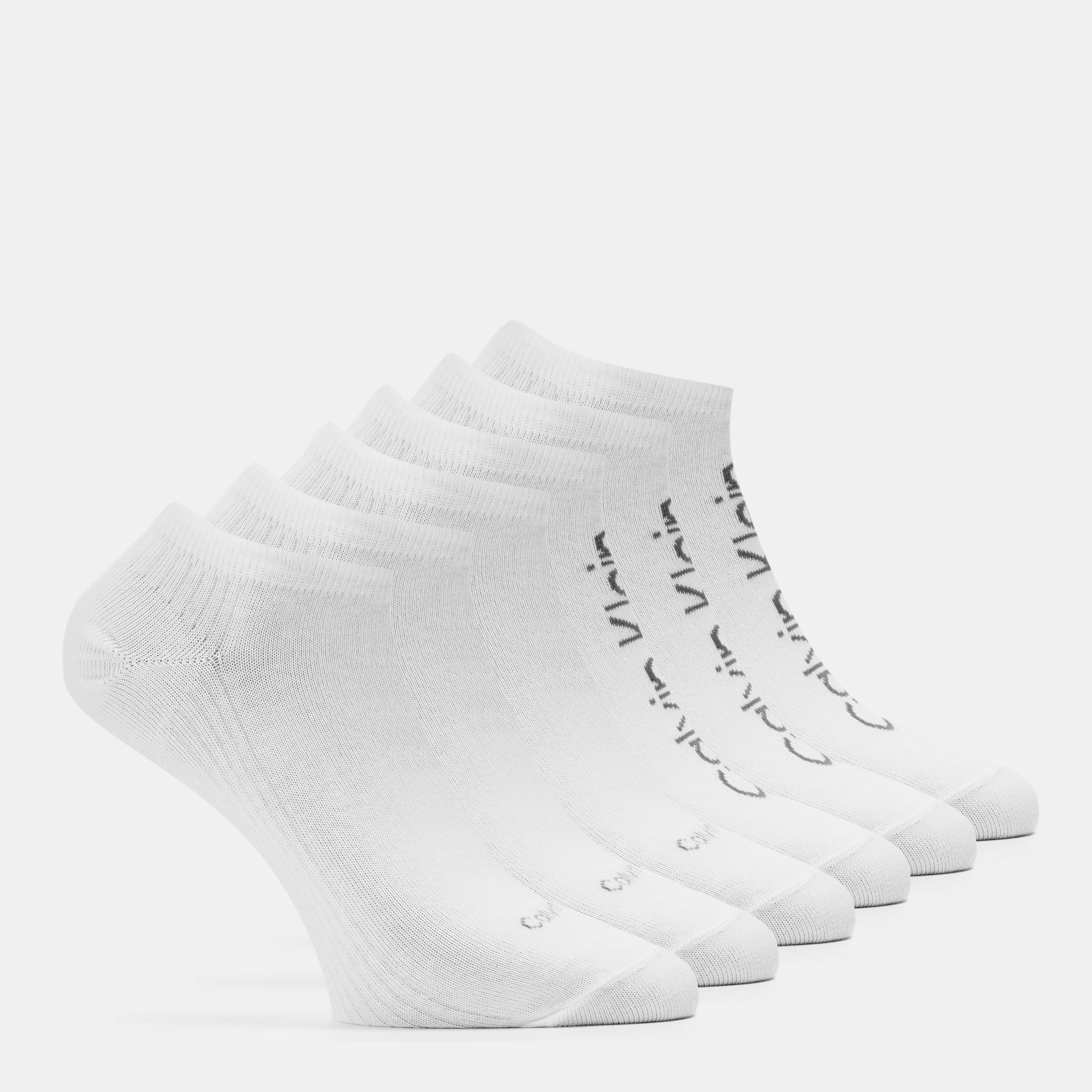 White - Calvin Klein - Women's 6-Pack Trainer Socks - 1