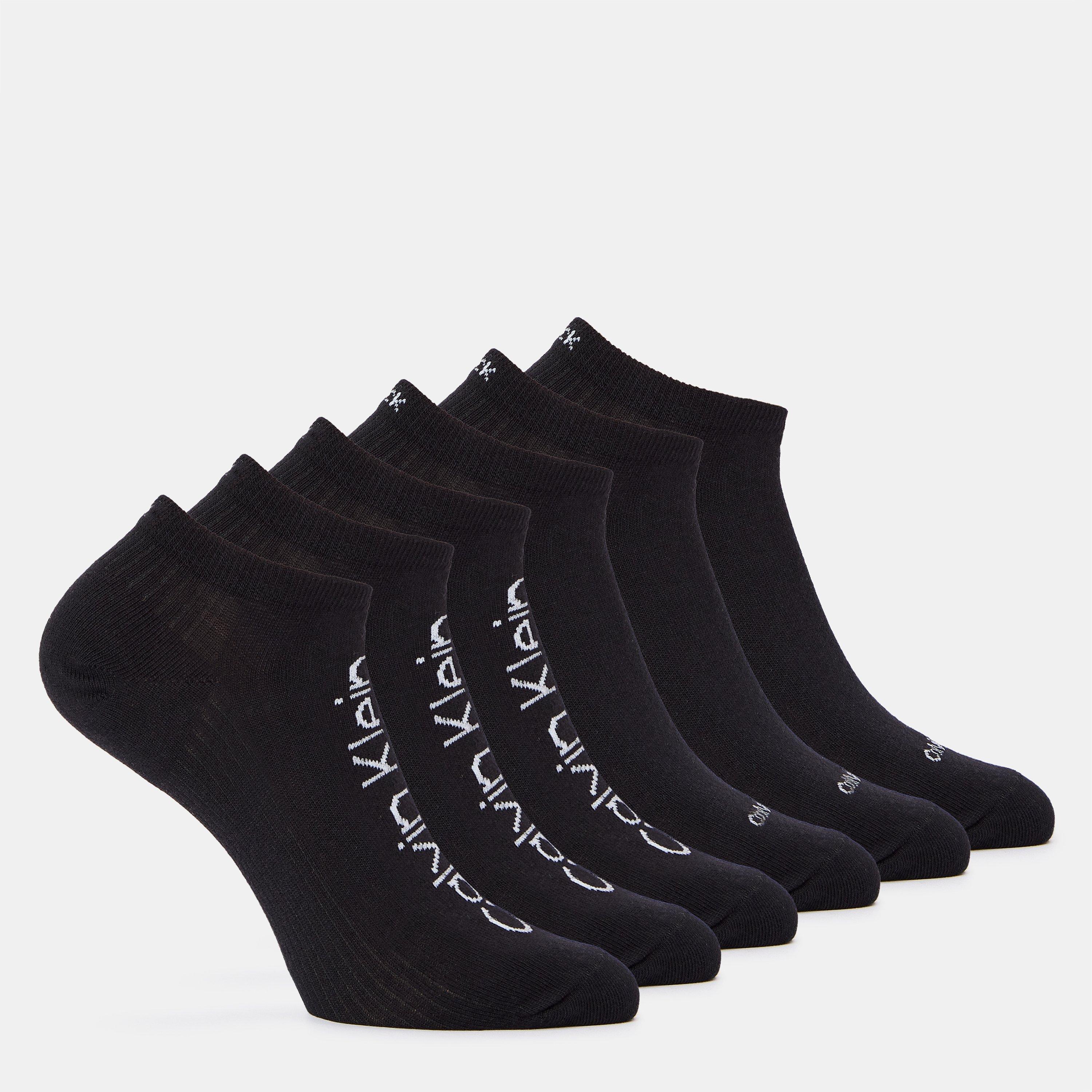 Calvin Klein Women's 6-Pack Trainer Socks - Black - Ladies 4-8