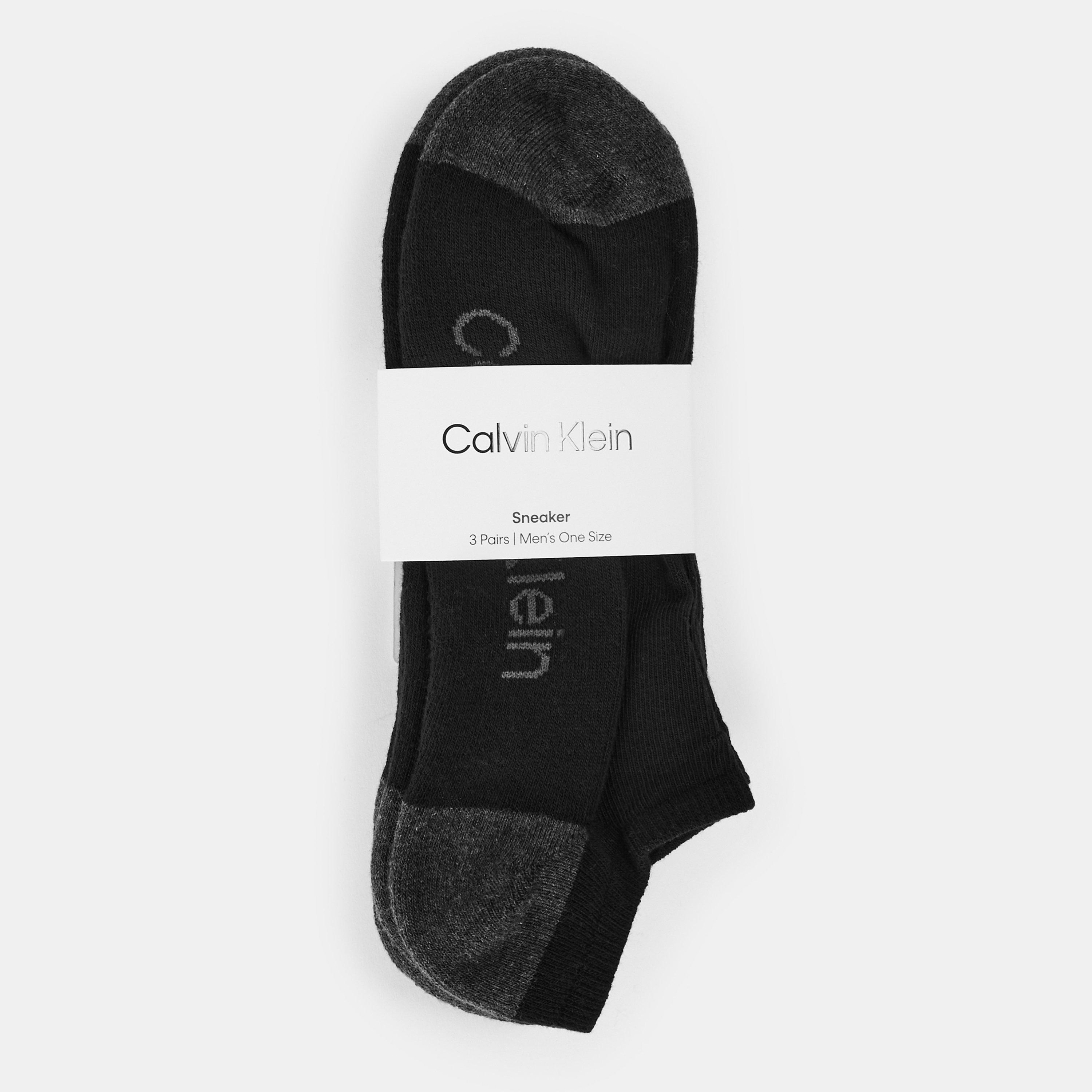 Calvin Klein Men's Ck Trainer Socks 3-Pack - Black - Mens 7-11