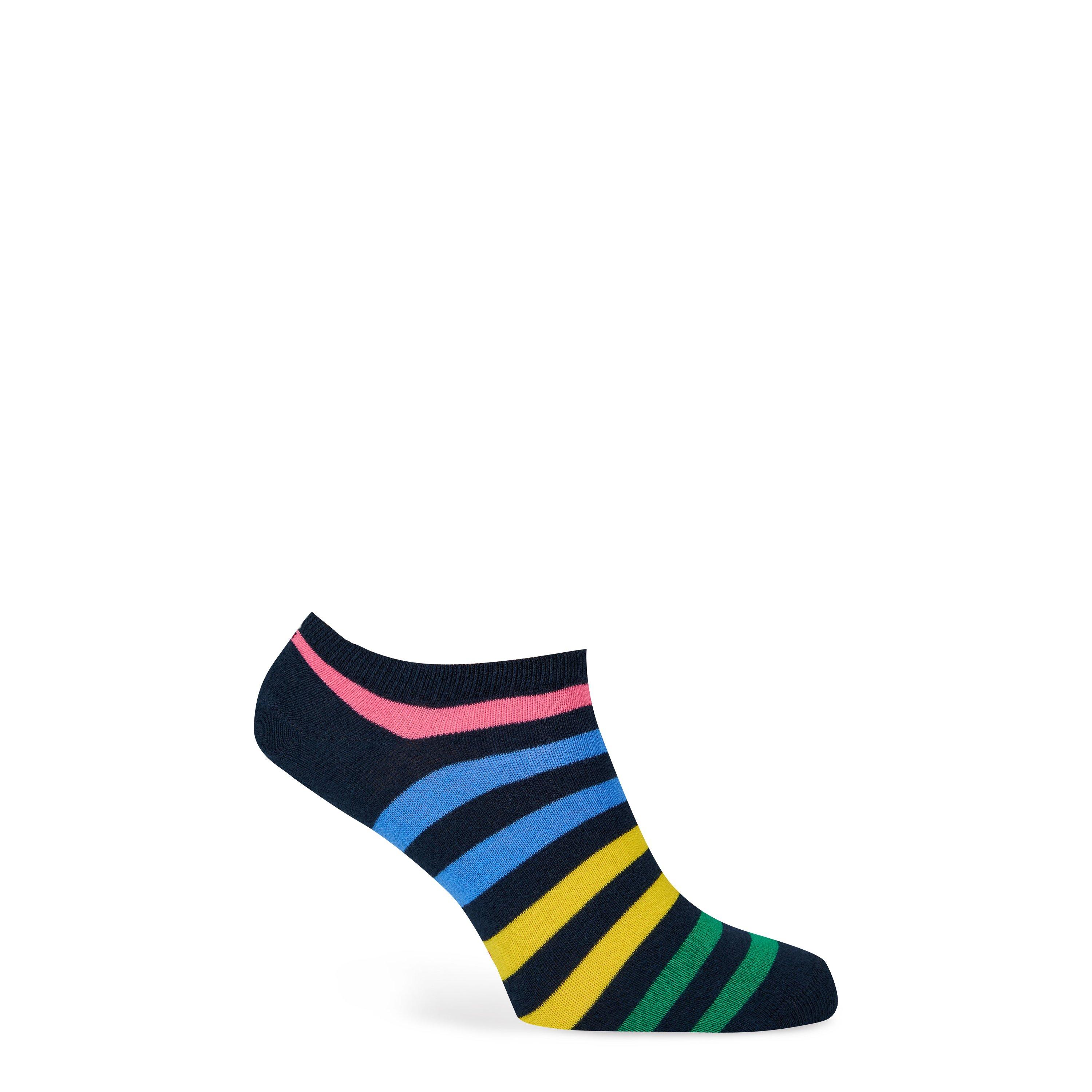 Combo Blu/Navy - Tommy Hilfiger - Men's Duo Striped Trainer Socks - 2