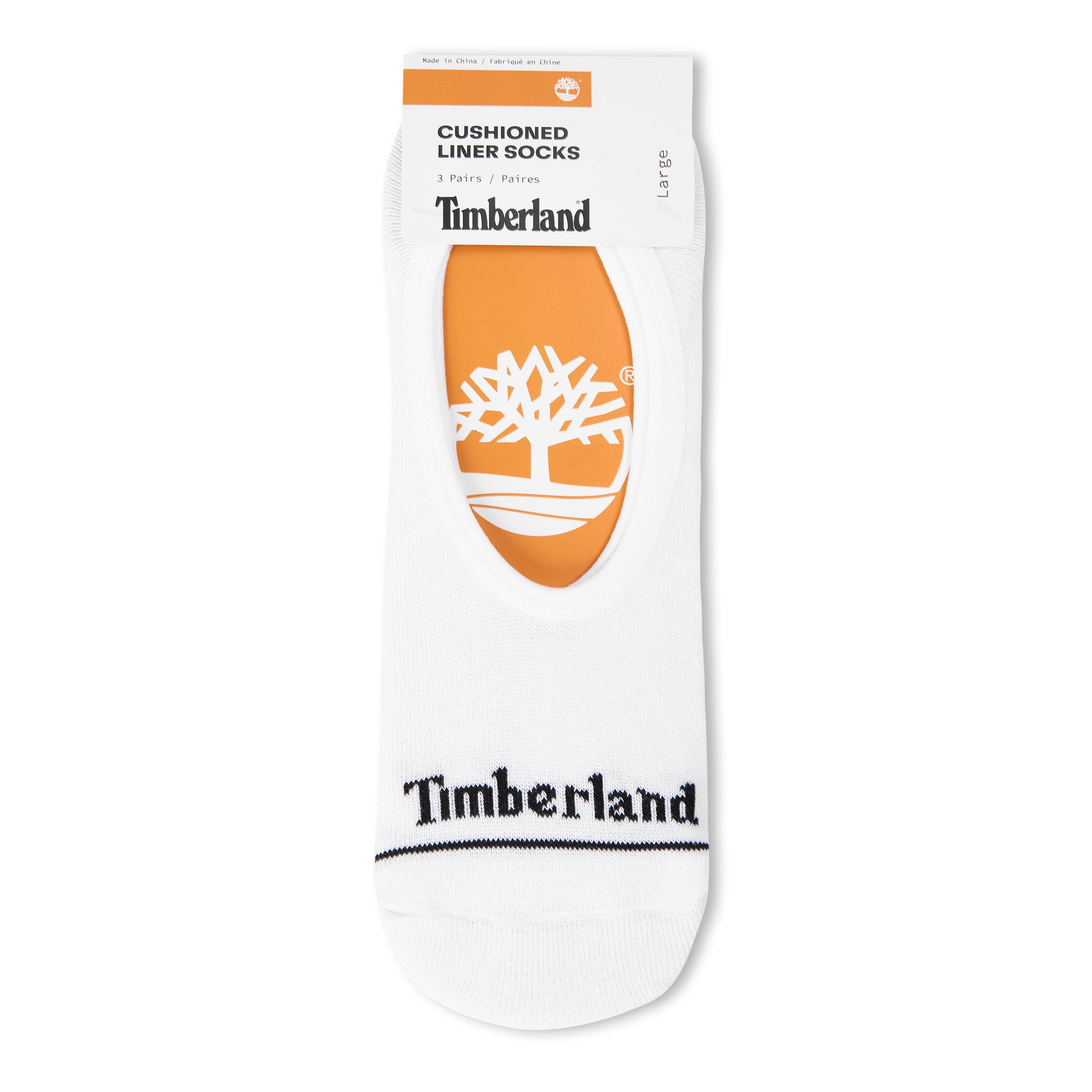 White - Timberland - 3P Invisible Liner Socks - 2