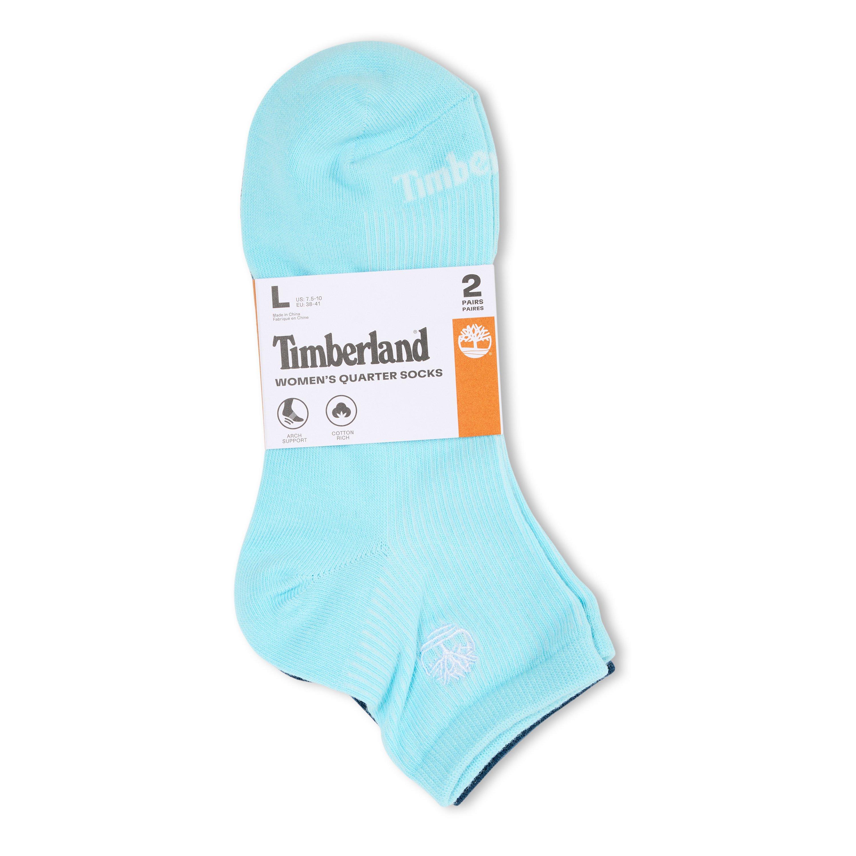 Dark Sapphire - Timberland - Women's 2P Low Rib Crew Socks - 1