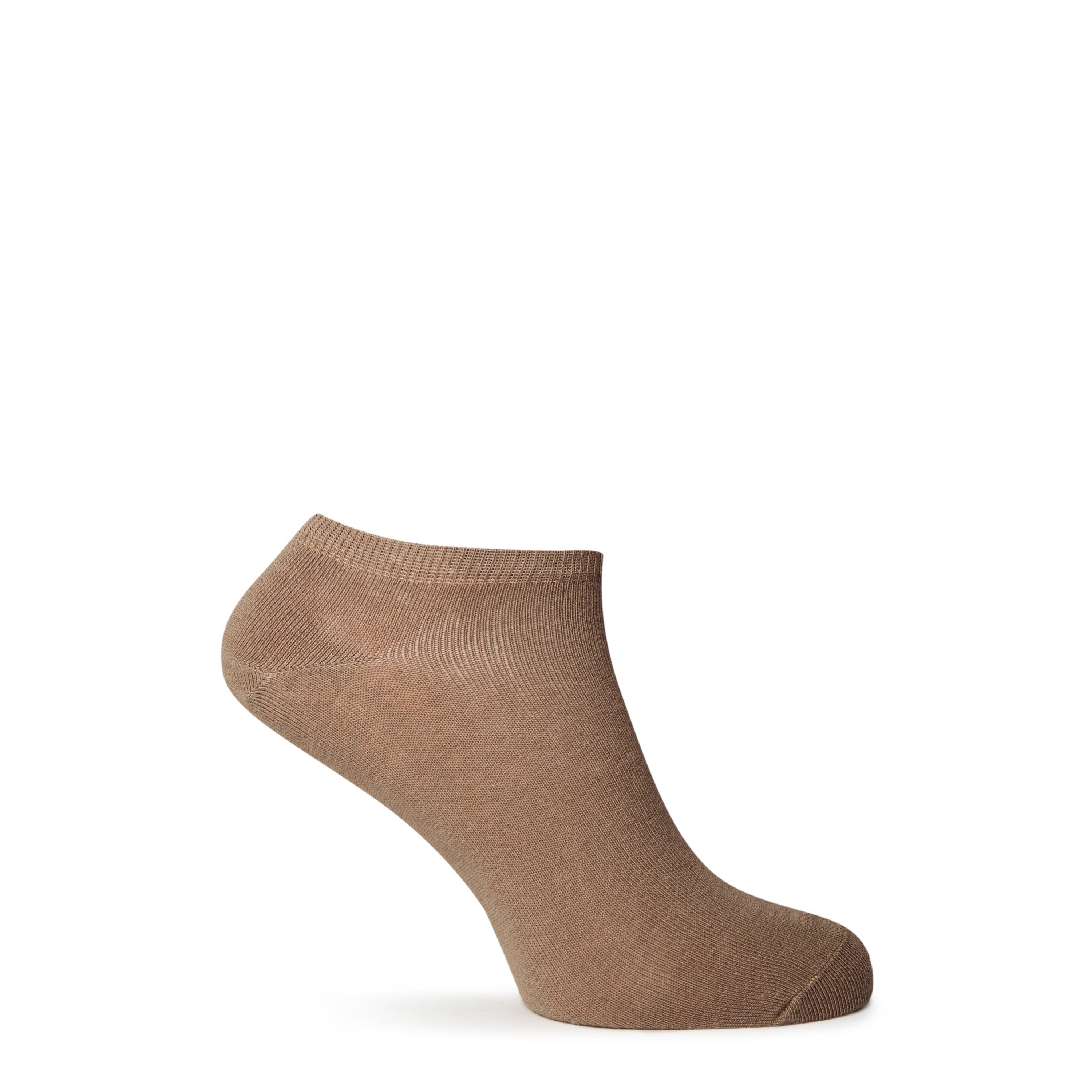 Khaki/Off White - Tommy Hilfiger - Men's Trainer Socks - 2