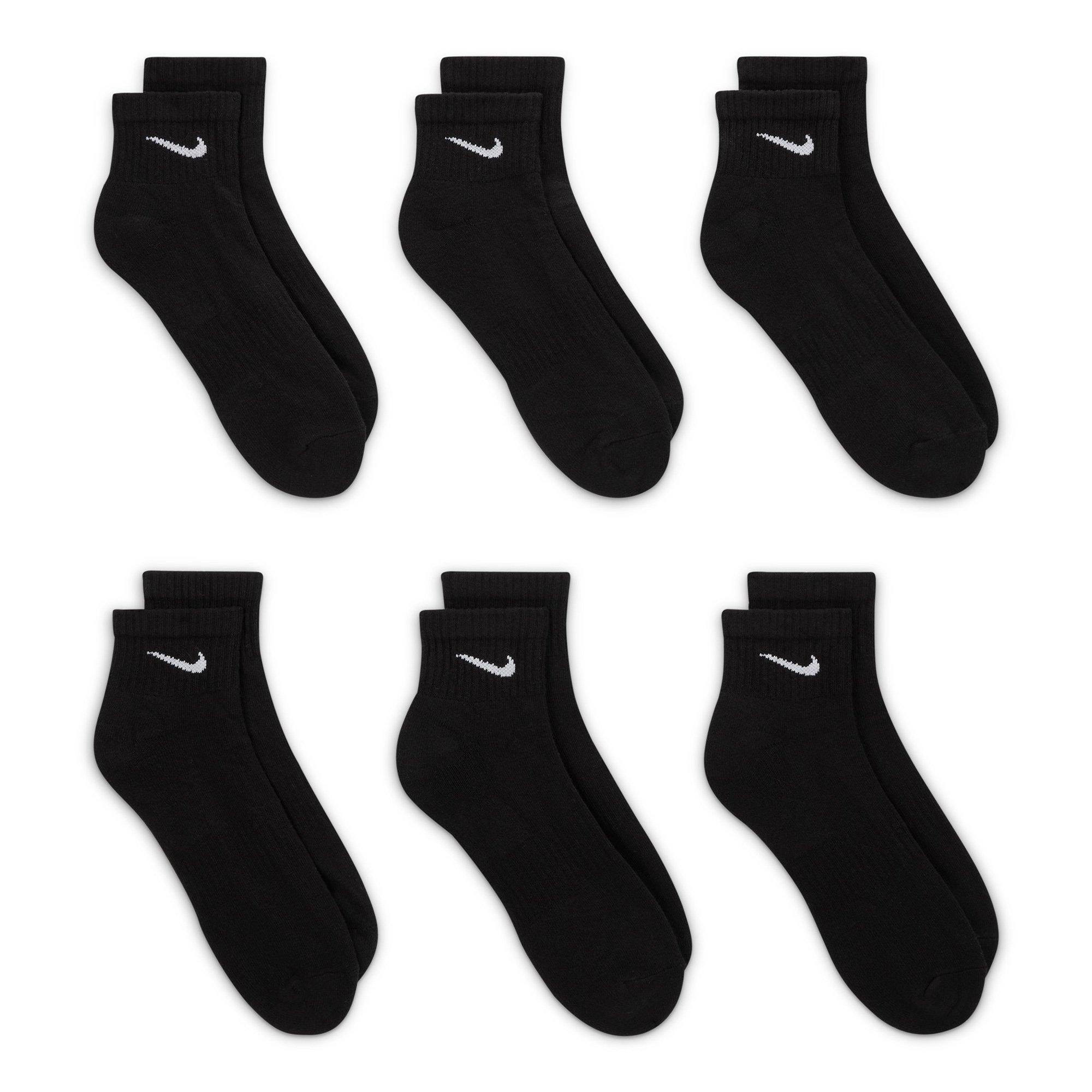 Black/White - Nike - Nike Everyday Cushioned Adults Training Ankle Socks 6 Pairs - 3