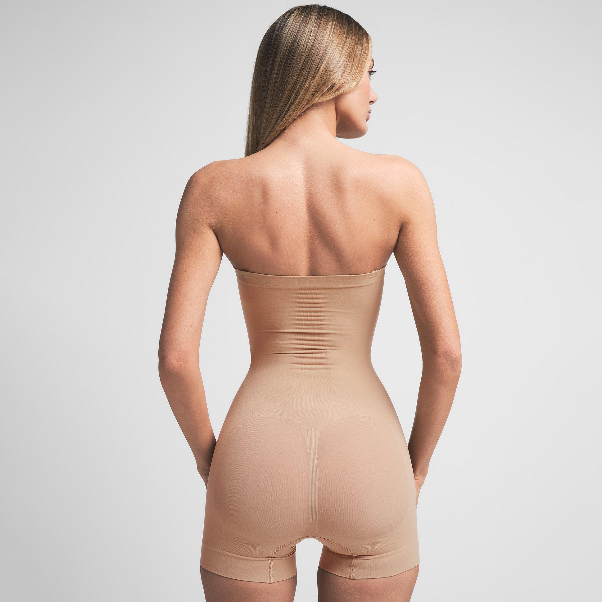 Clay - SKIMS - Womens Seamless Sculpt Strapless Shortie Bodysuit - 3