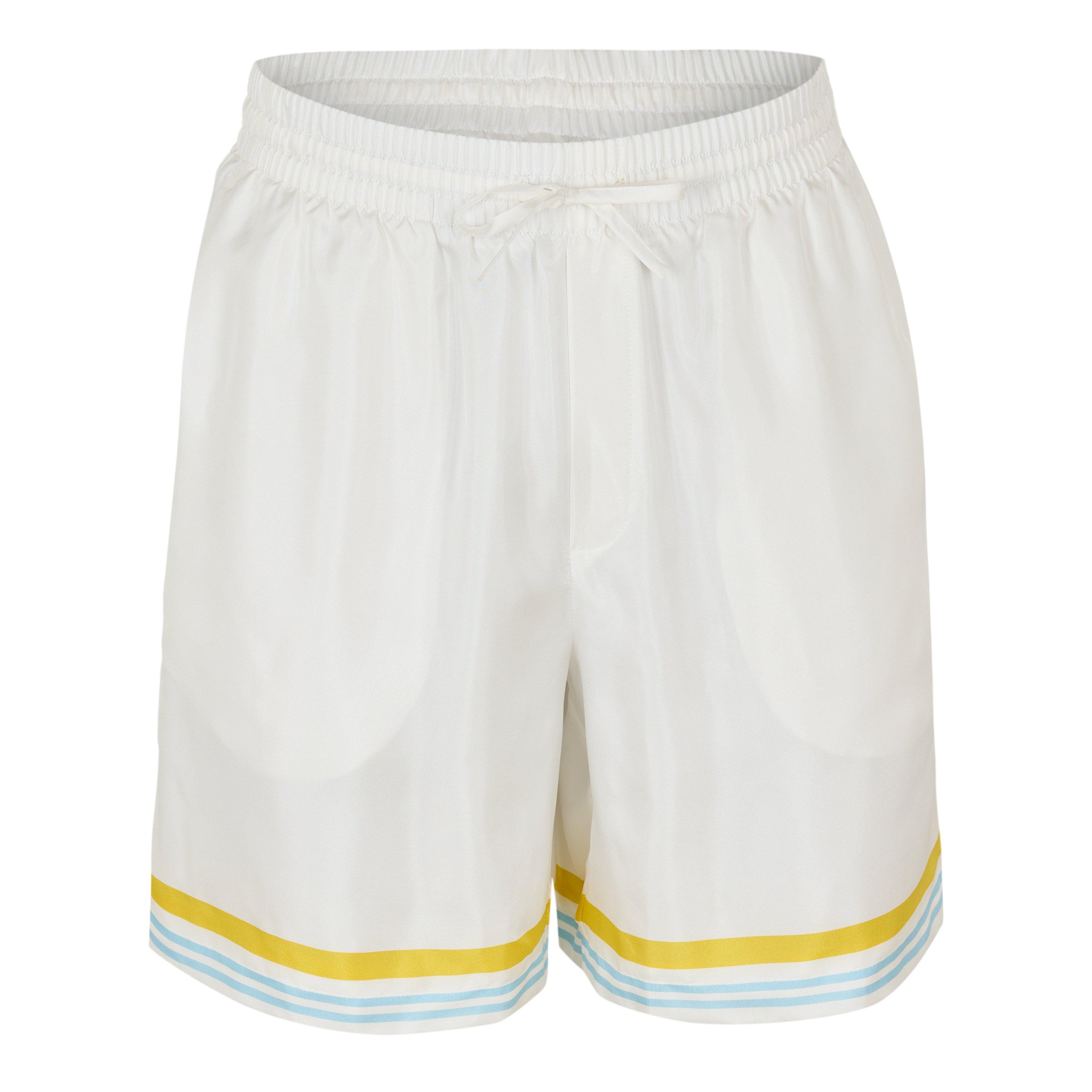Casablanca Men's Woven Tracksuit Shorts - White - Medium