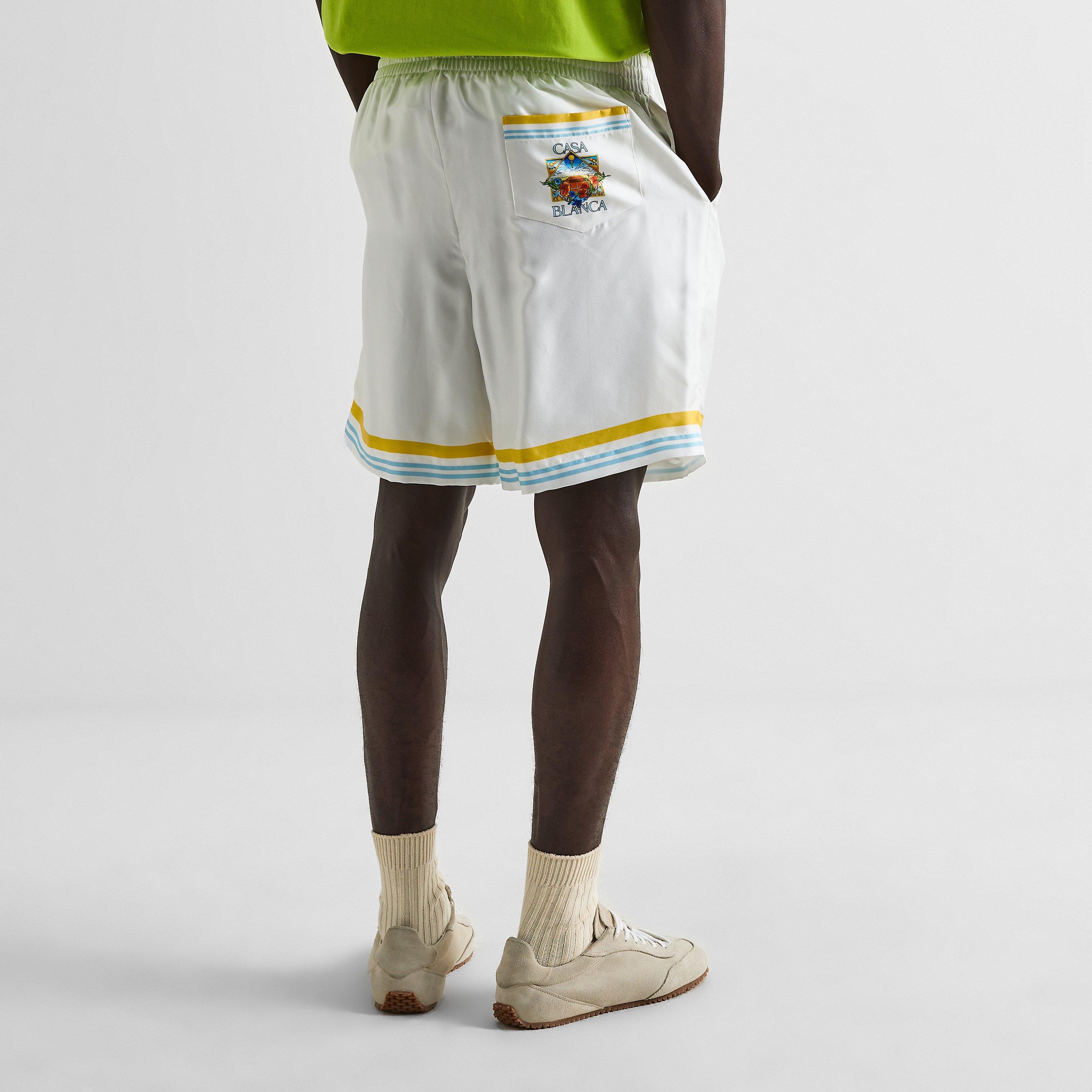White - Casablanca - Men's Woven Tracksuit Shorts - 4