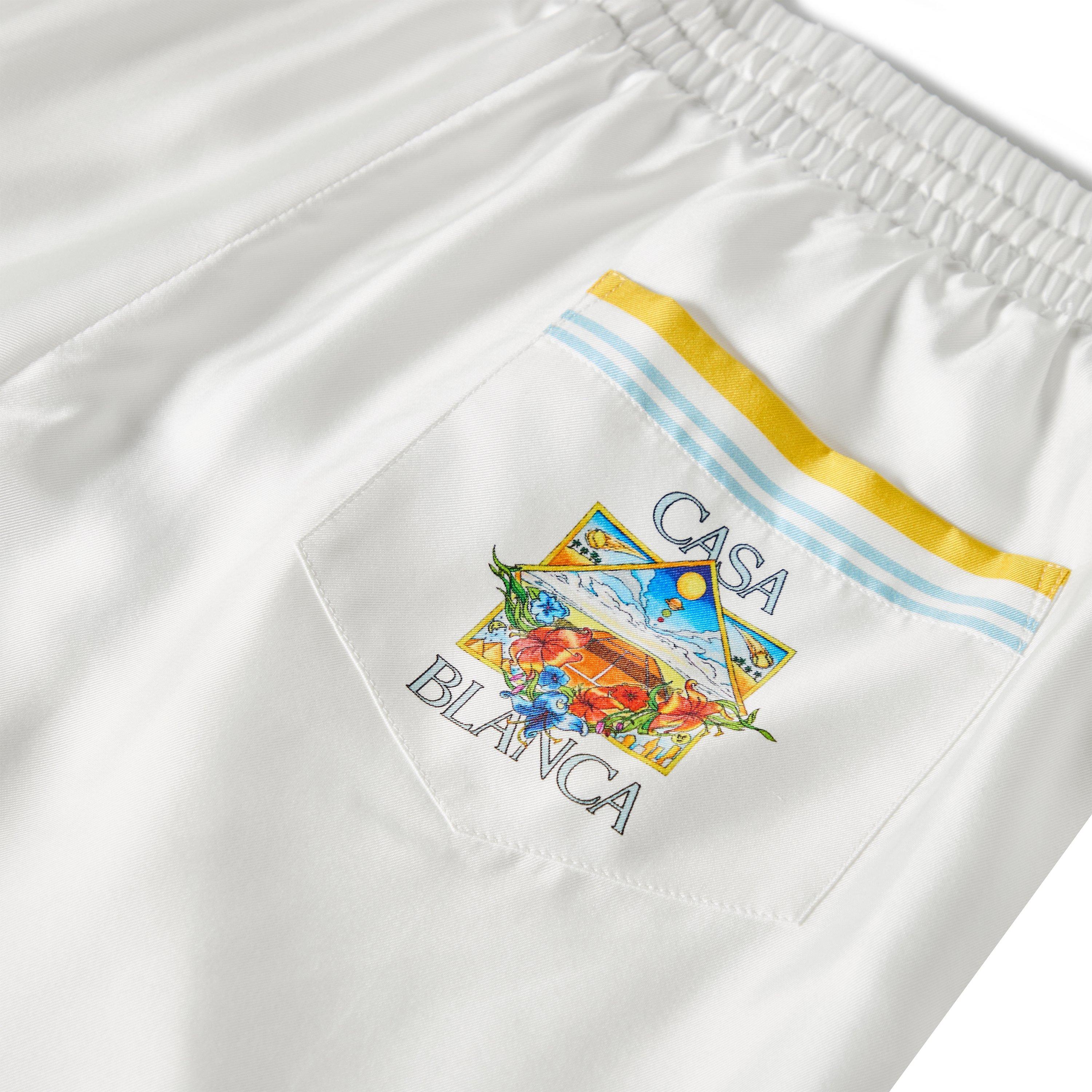 White - Casablanca - Men's Woven Tracksuit Shorts - 5
