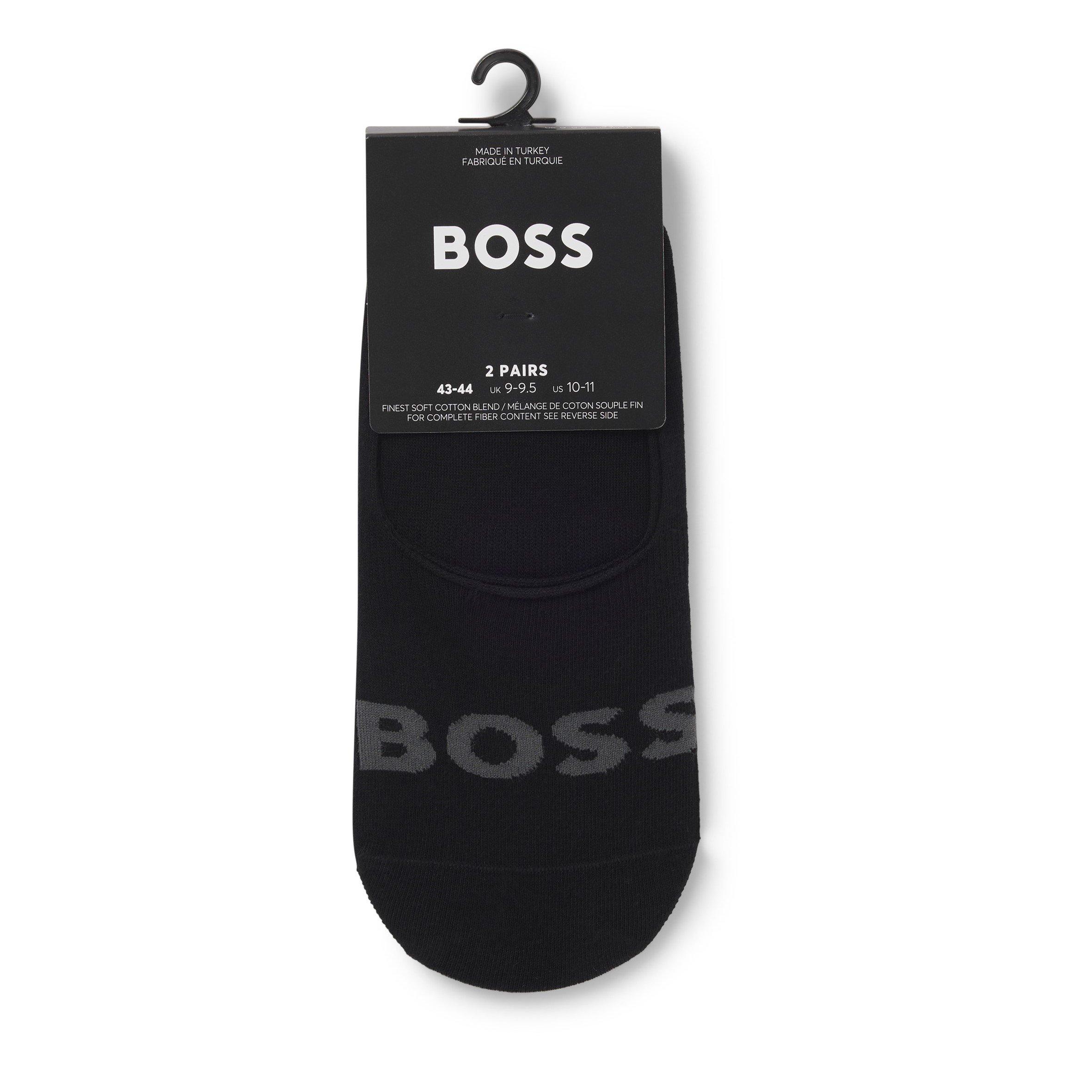 Black - Boss - Men's Sl Uni Logo Cc Trainer Ankle Socks - 2