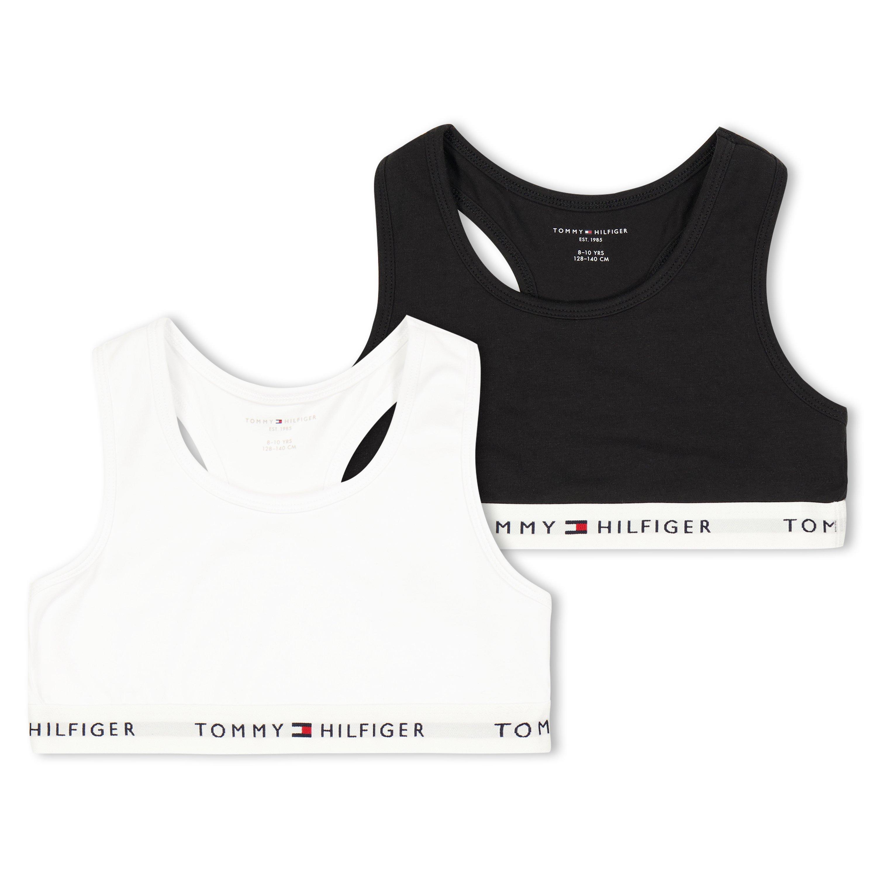 White/Black 0VT - Tommy Hilfiger - Kids' 2 Pack Non Wired Unlined Bralette - 1
