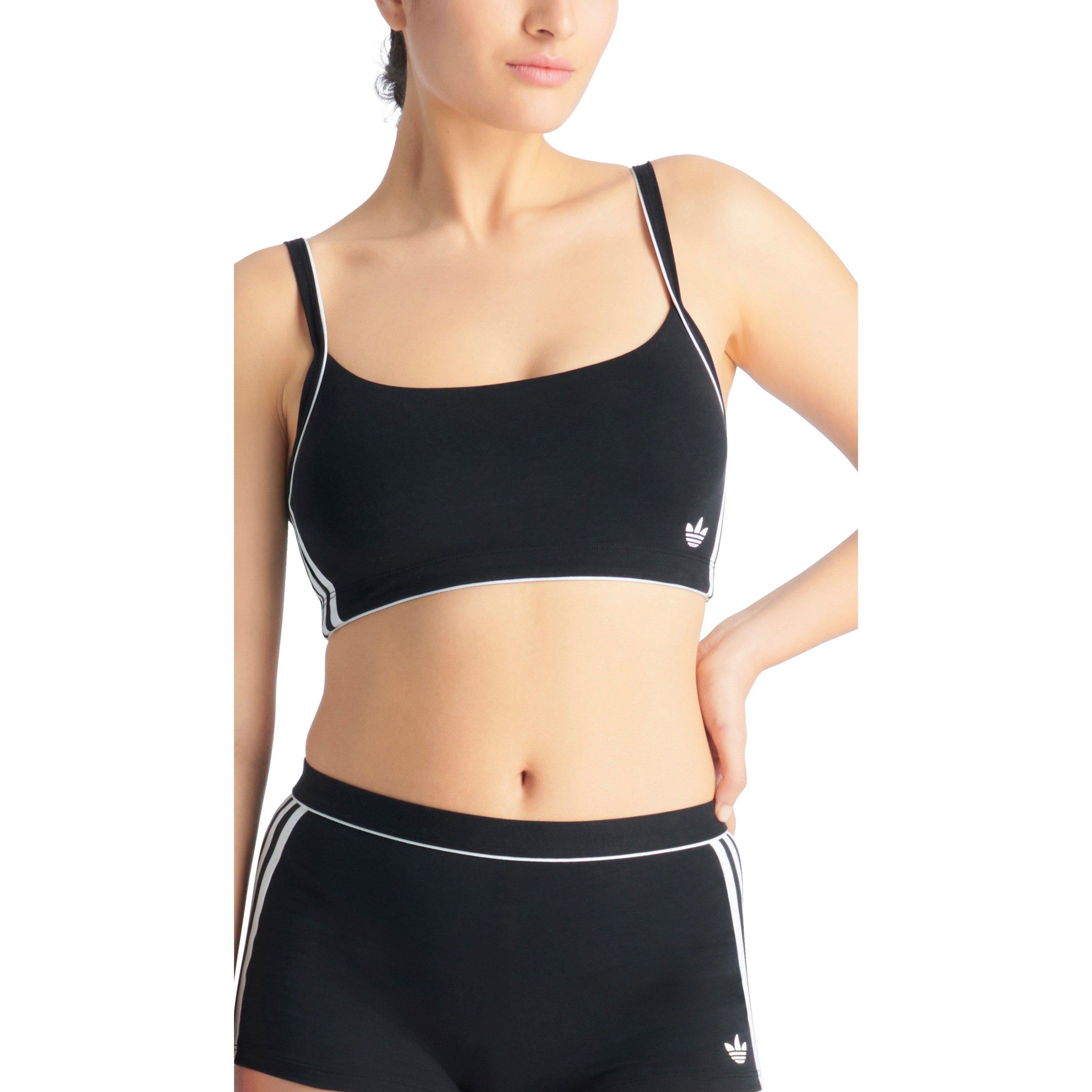 Black - adidas Originals - Originals Adicolor Comfort Flex Cotton Bralette - 3