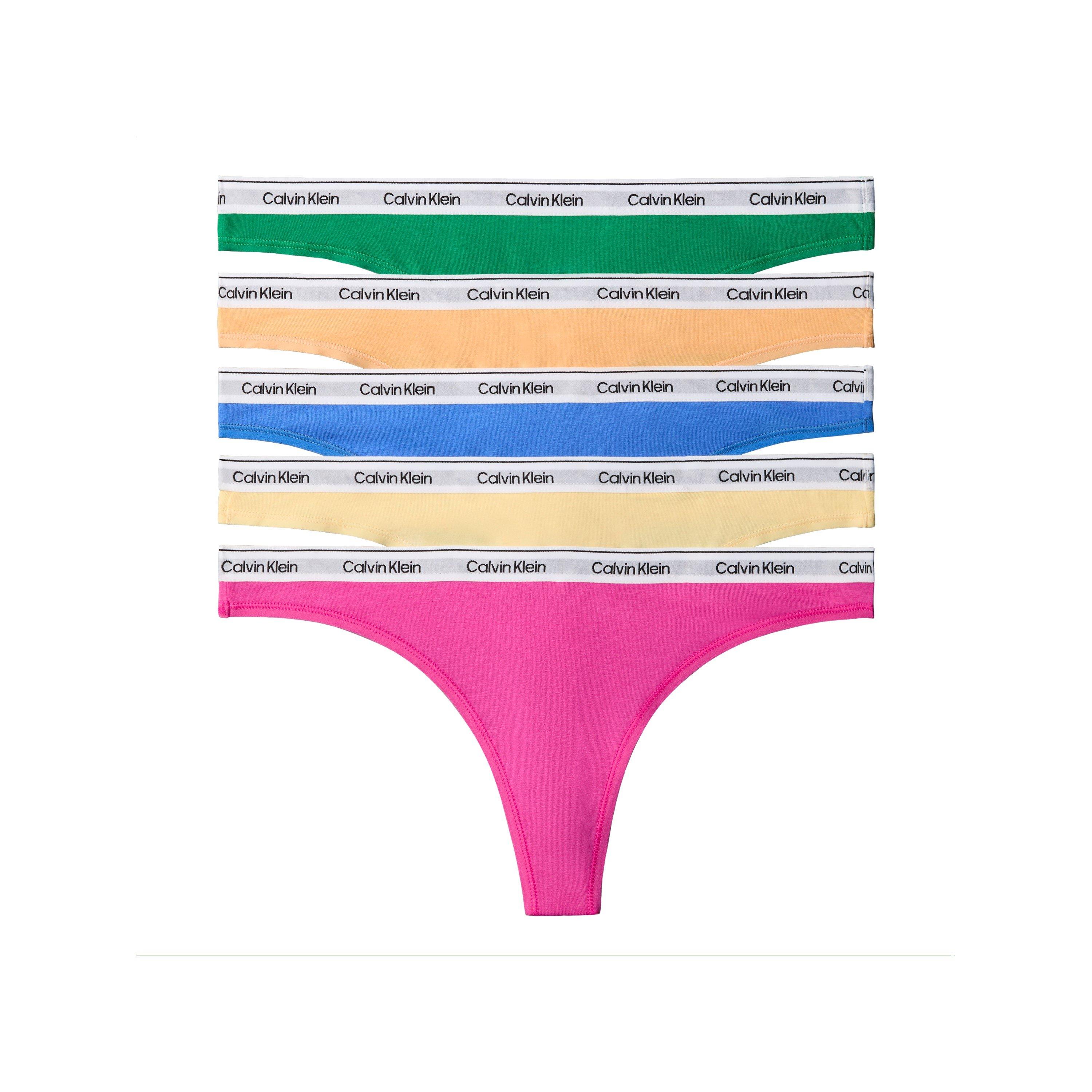 Calvin Klein Women's Thong - Green/Gold/Pink - 8 (XS)