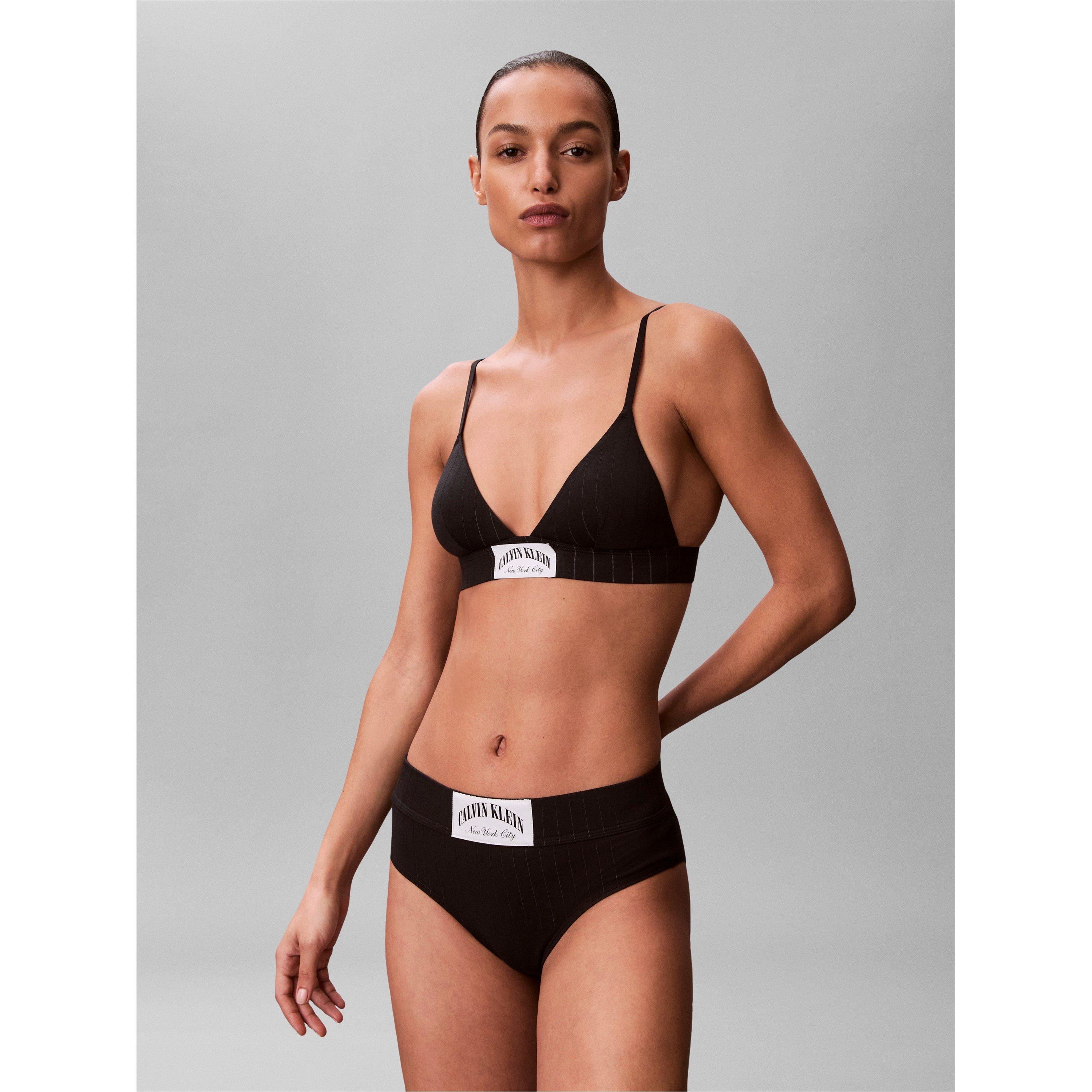 Noir - Calvin Klein - Women's Non Wired Triangle Bralette - 2