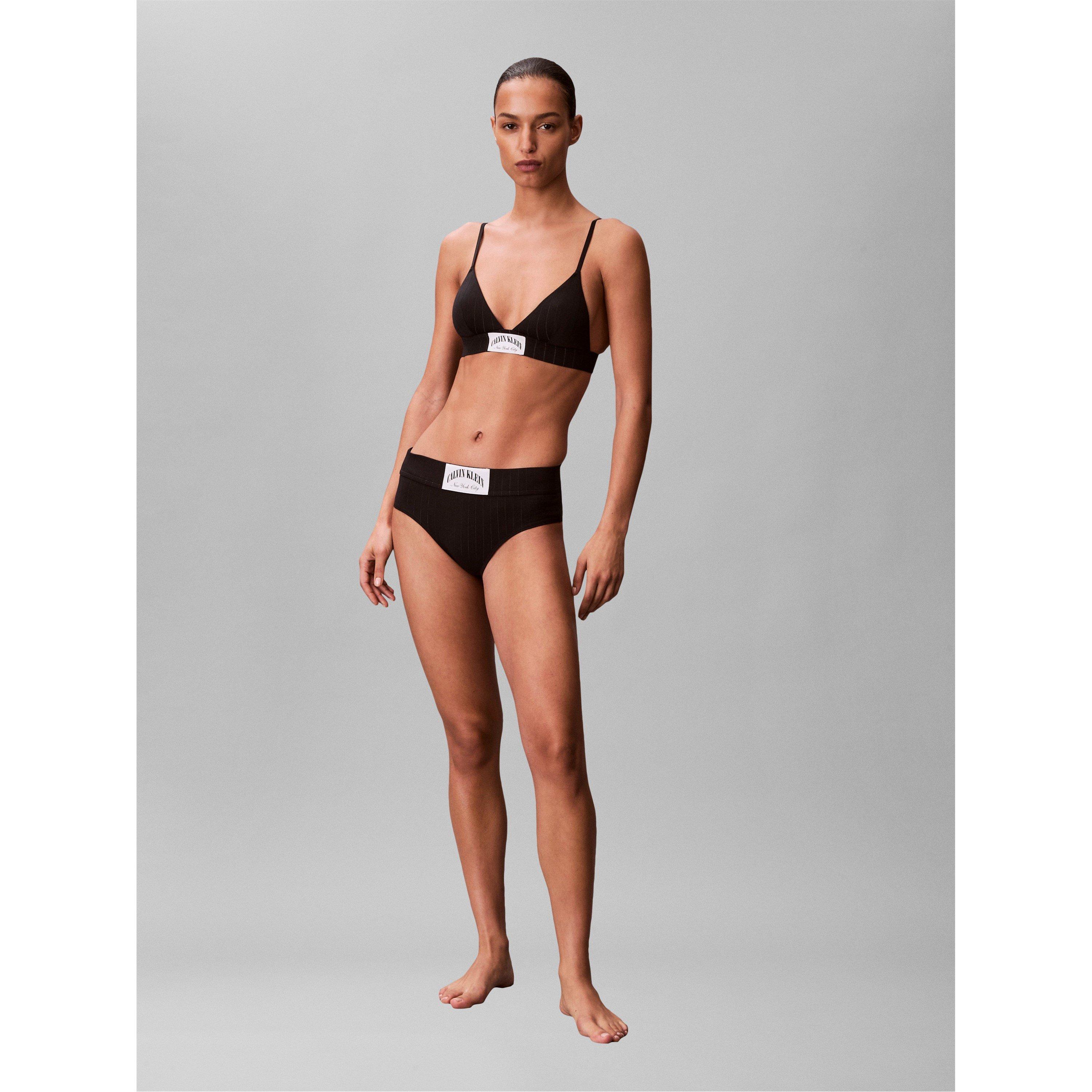 Noir - Calvin Klein - Women's Non Wired Triangle Bralette - 3