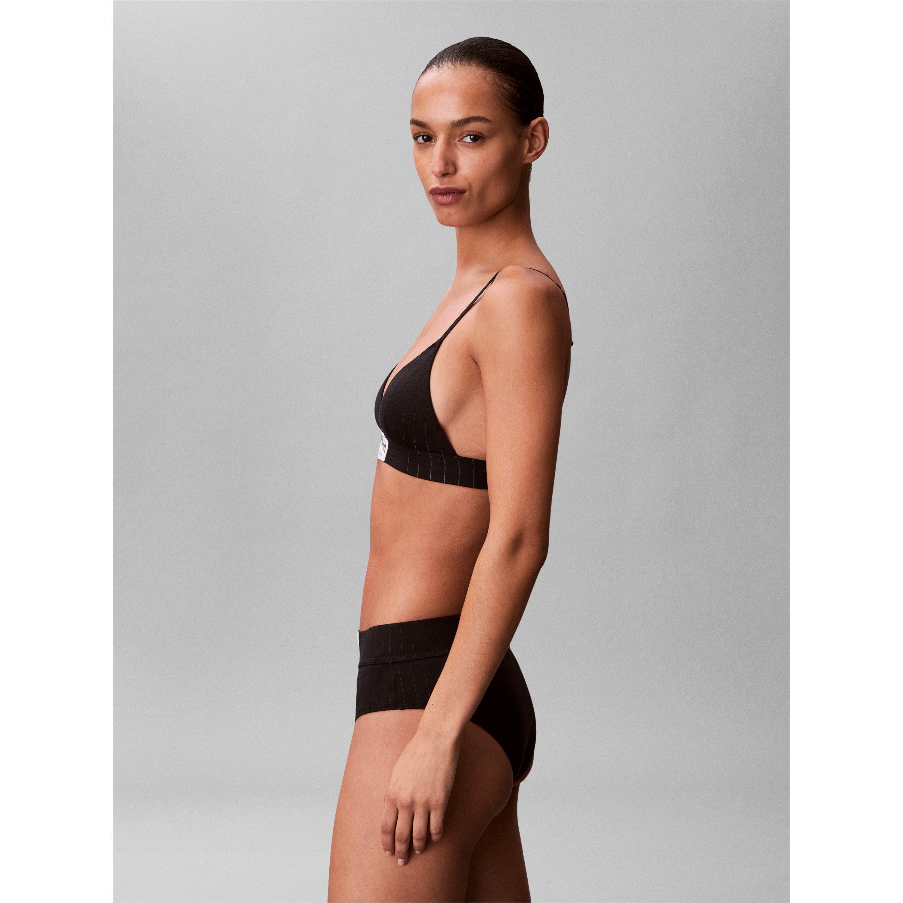 Noir - Calvin Klein - Women's Non Wired Triangle Bralette - 4