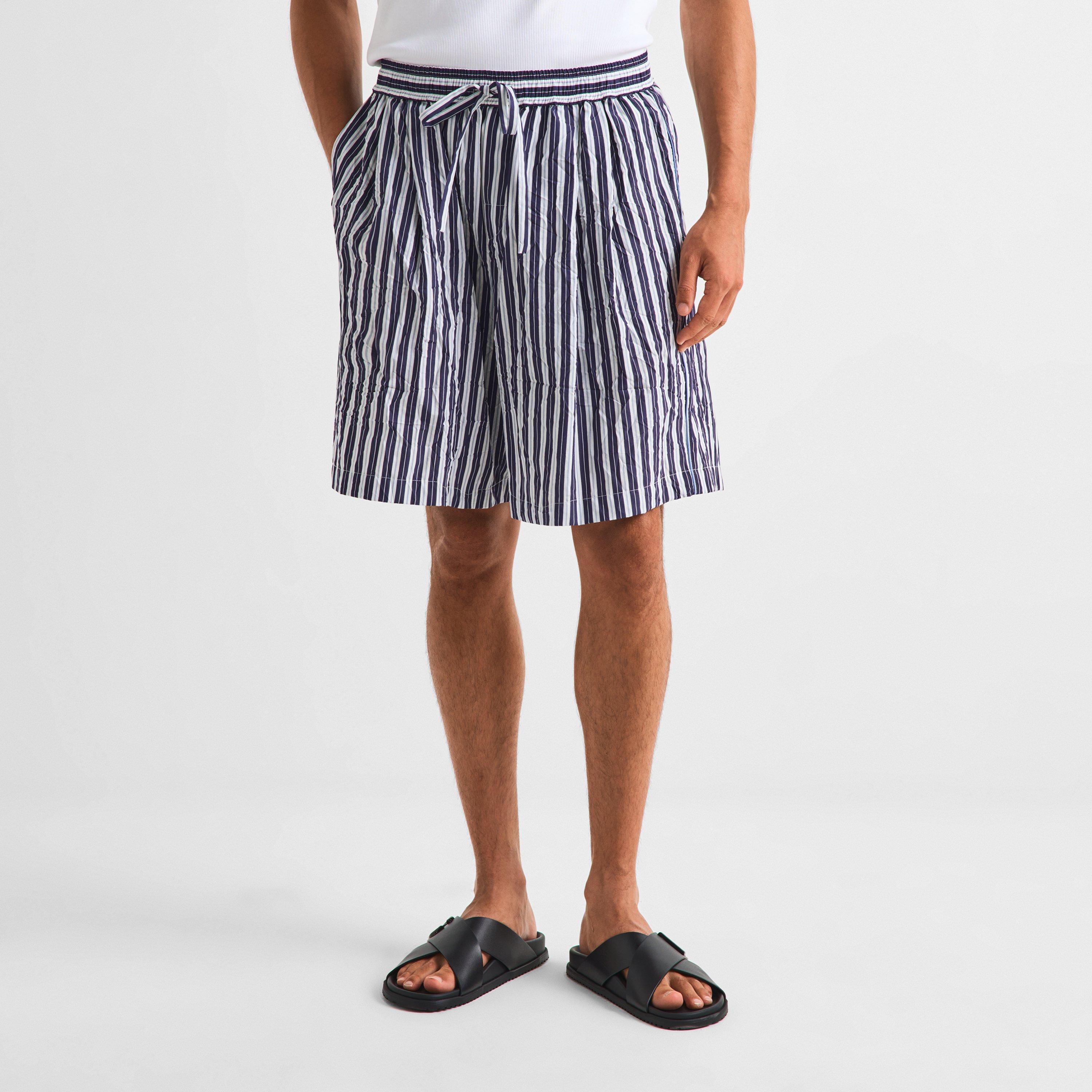 Navy/White - Dolce and Gabbana - Men's Woven Tracksuit Shorts - 3