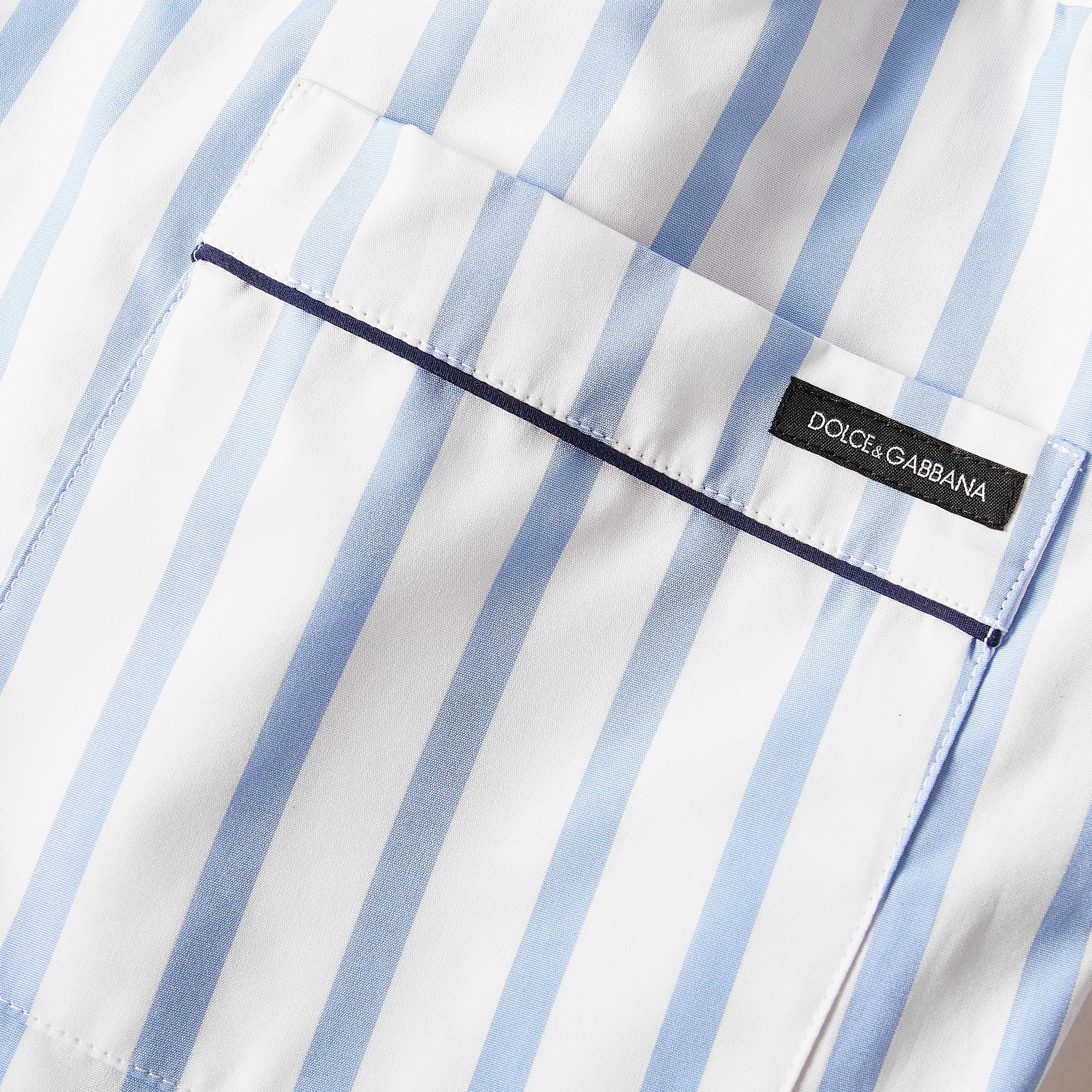 Blue/White - Dolce and Gabbana - Men's Woven Tracksuit Shorts - 3